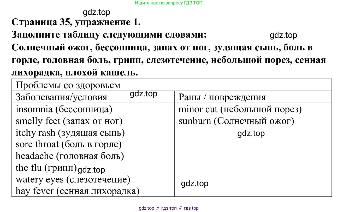 Английский язык (english), 7 класс Рабочая тетрадь (workbook), авторы: Баранова Ксения Михайловна (Baranova Ksenia), Дули Дженни (Dooley Jenny), Копылова Виктория Викторовна (Kopylova Victoria), Мильруд Радислав Петрович (Millrood Radislav), Эванс Вирджиния (Evans Virginia), издательство Просвещение, Москва, 2023, белого цвета, страница 35, номер 1, Решение 1 (2023-2027)