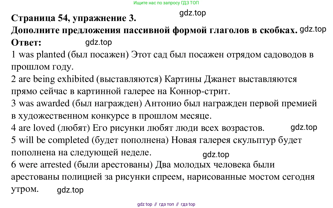 Английский язык (english), 7 класс Рабочая тетрадь (workbook), авторы: Баранова Ксения Михайловна (Baranova Ksenia), Дули Дженни (Dooley Jenny), Копылова Виктория Викторовна (Kopylova Victoria), Мильруд Радислав Петрович (Millrood Radislav), Эванс Вирджиния (Evans Virginia), издательство Просвещение, Москва, 2023, белого цвета, страница 54, номер 3, Решение 1 (2023-2027)