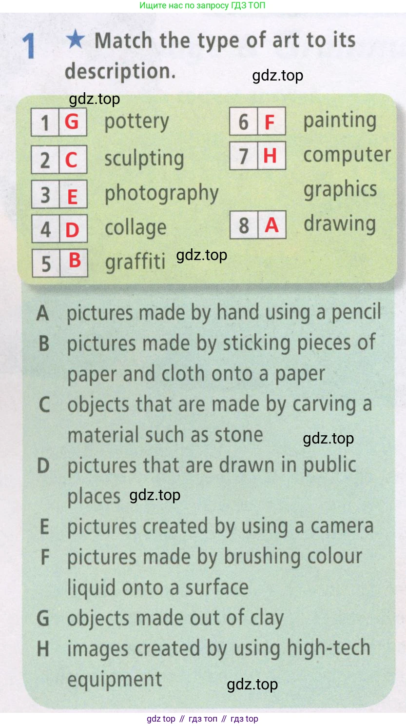 Английский язык (english), 7 класс Рабочая тетрадь (workbook), авторы: Баранова Ксения Михайловна (Baranova Ksenia), Дули Дженни (Dooley Jenny), Копылова Виктория Викторовна (Kopylova Victoria), Мильруд Радислав Петрович (Millrood Radislav), Эванс Вирджиния (Evans Virginia), издательство Просвещение, Москва, 2023, белого цвета, страница 54, номер 1, Решение 2 (2023-2027)