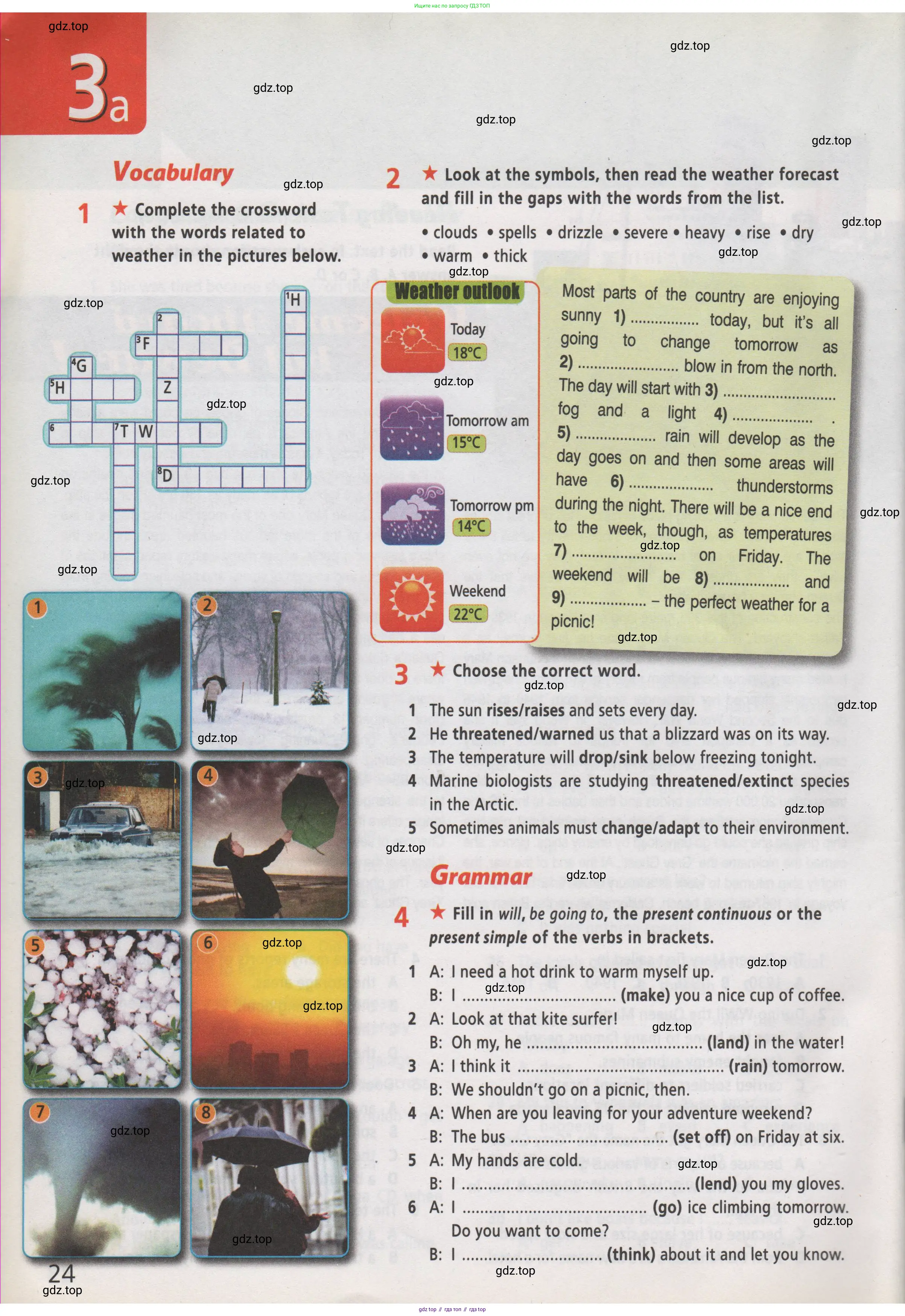 Английский язык (english), 7 класс Рабочая тетрадь (workbook), авторы: Баранова Ксения Михайловна (Baranova Ksenia), Дули Дженни (Dooley Jenny), Копылова Виктория Викторовна (Kopylova Victoria), Мильруд Радислав Петрович (Millrood Radislav), Эванс Вирджиния (Evans Virginia), издательство Просвещение, Москва, 2023, белого цвета, страница 24
