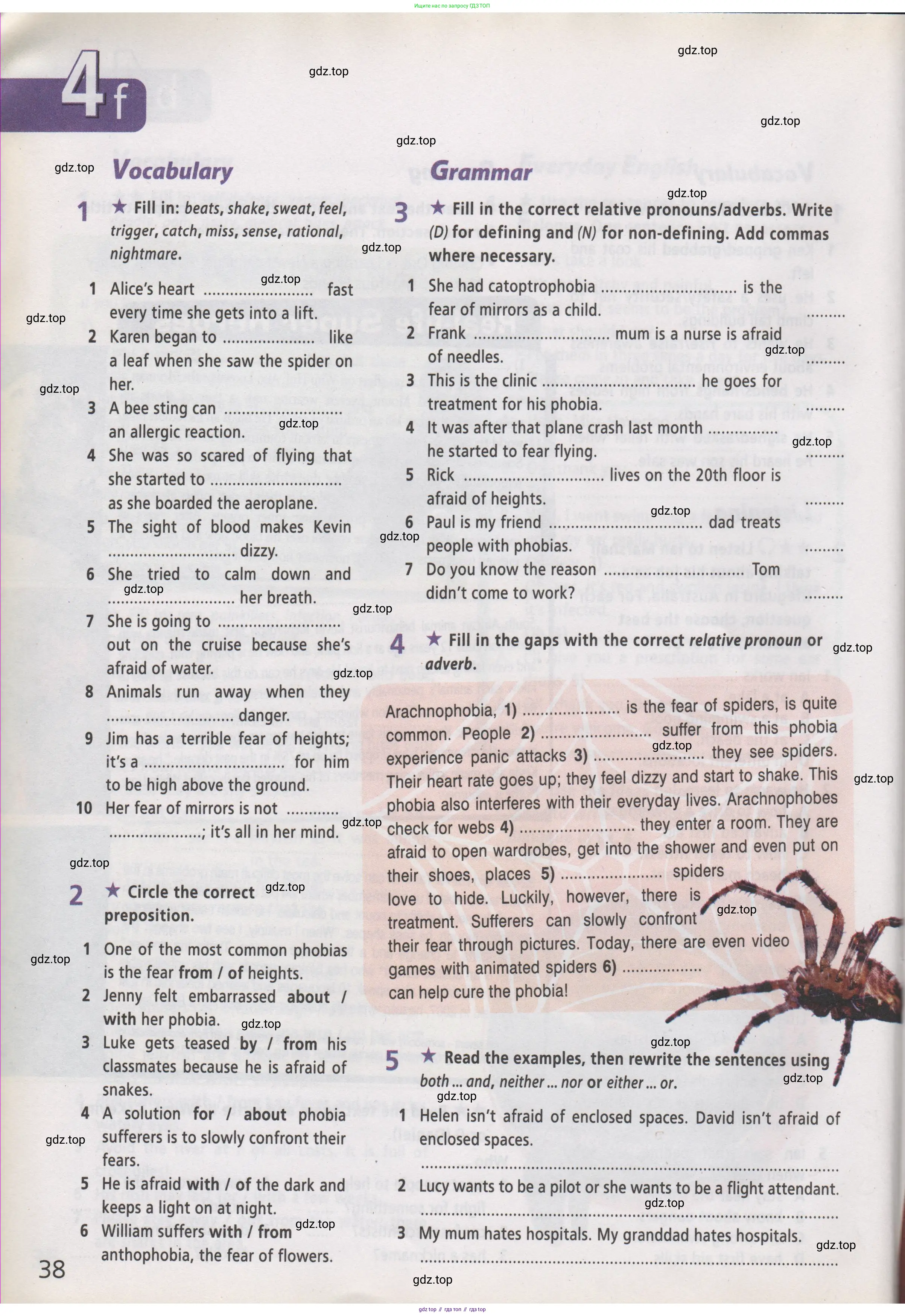 Английский язык (english), 7 класс Рабочая тетрадь (workbook), авторы: Баранова Ксения Михайловна (Baranova Ksenia), Дули Дженни (Dooley Jenny), Копылова Виктория Викторовна (Kopylova Victoria), Мильруд Радислав Петрович (Millrood Radislav), Эванс Вирджиния (Evans Virginia), издательство Просвещение, Москва, 2023, белого цвета, страница 38