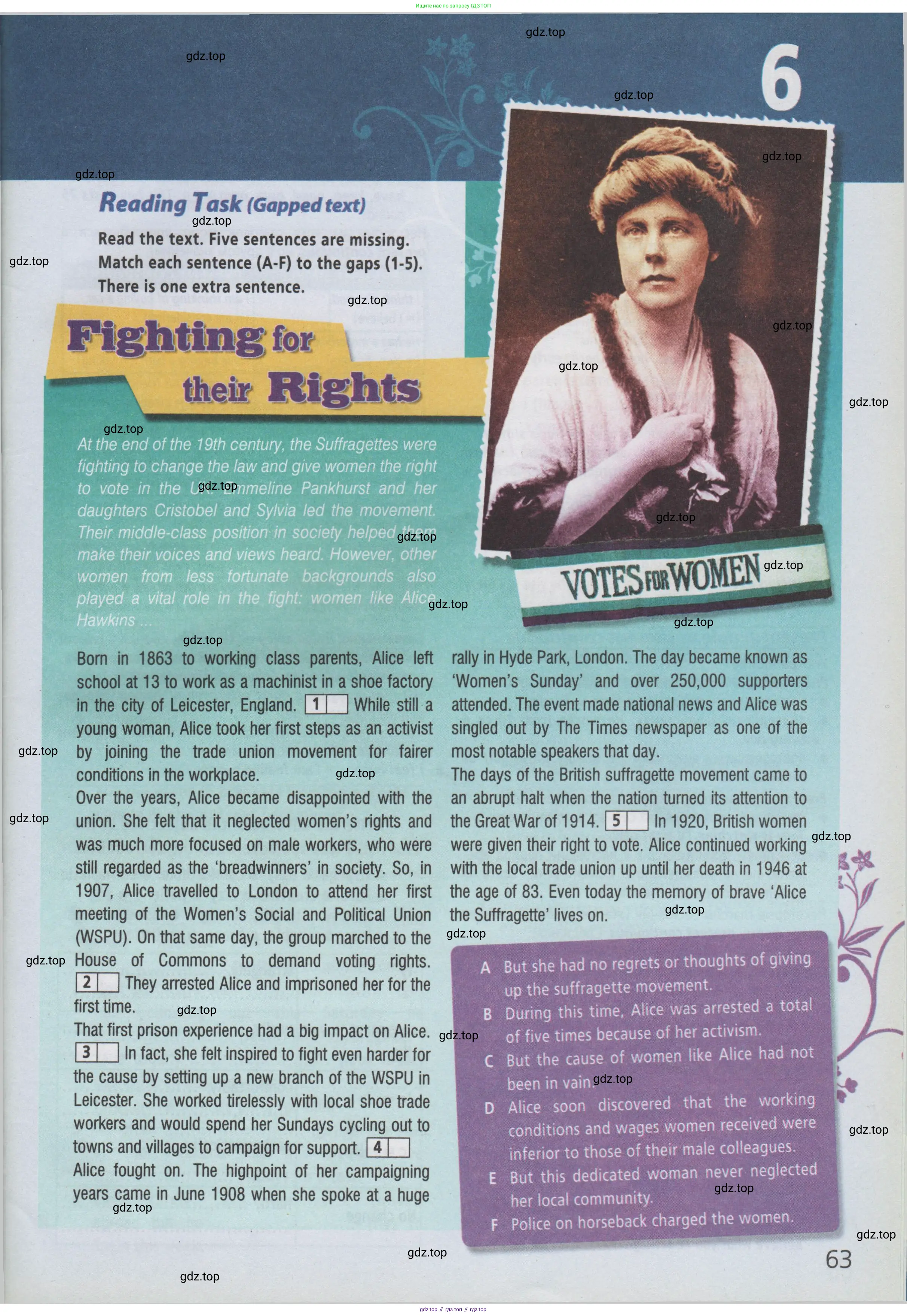 Английский язык (english), 7 класс Рабочая тетрадь (workbook), авторы: Баранова Ксения Михайловна (Baranova Ksenia), Дули Дженни (Dooley Jenny), Копылова Виктория Викторовна (Kopylova Victoria), Мильруд Радислав Петрович (Millrood Radislav), Эванс Вирджиния (Evans Virginia), издательство Просвещение, Москва, 2023, белого цвета, страница 63