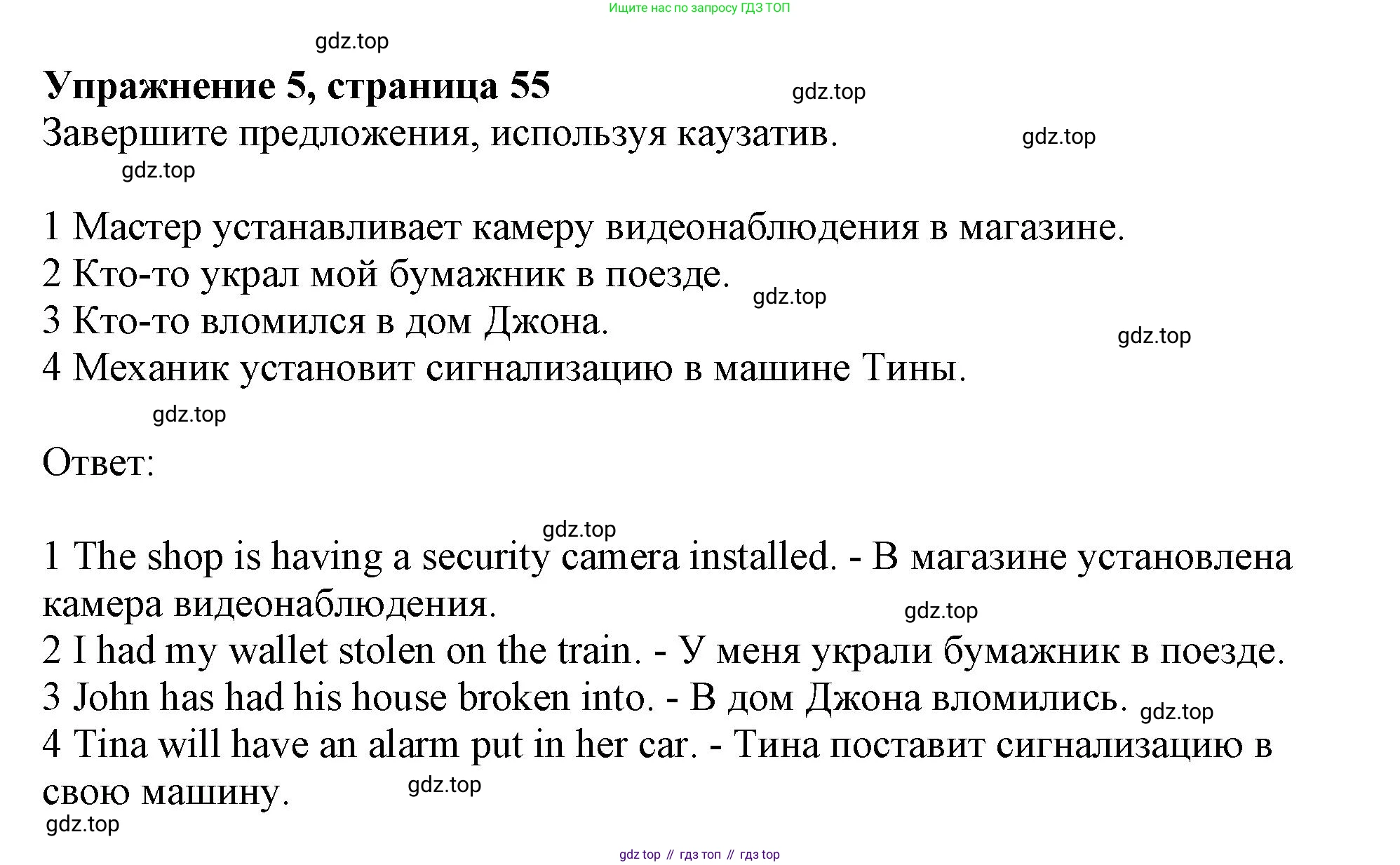 Английский язык (english), 7 класс Рабочая тетрадь (workbook), авторы: Баранова Ксения Михайловна (Baranova Ksenia), Дули Дженни (Dooley Jenny), Копылова Виктория Викторовна (Kopylova Victoria), Мильруд Радислав Петрович (Millrood Radislav), Эванс Вирджиния (Evans Virginia), издательство Просвещение, Москва, 2023, белого цвета, страница 55, номер 5, Решение 1 (2019-2022)