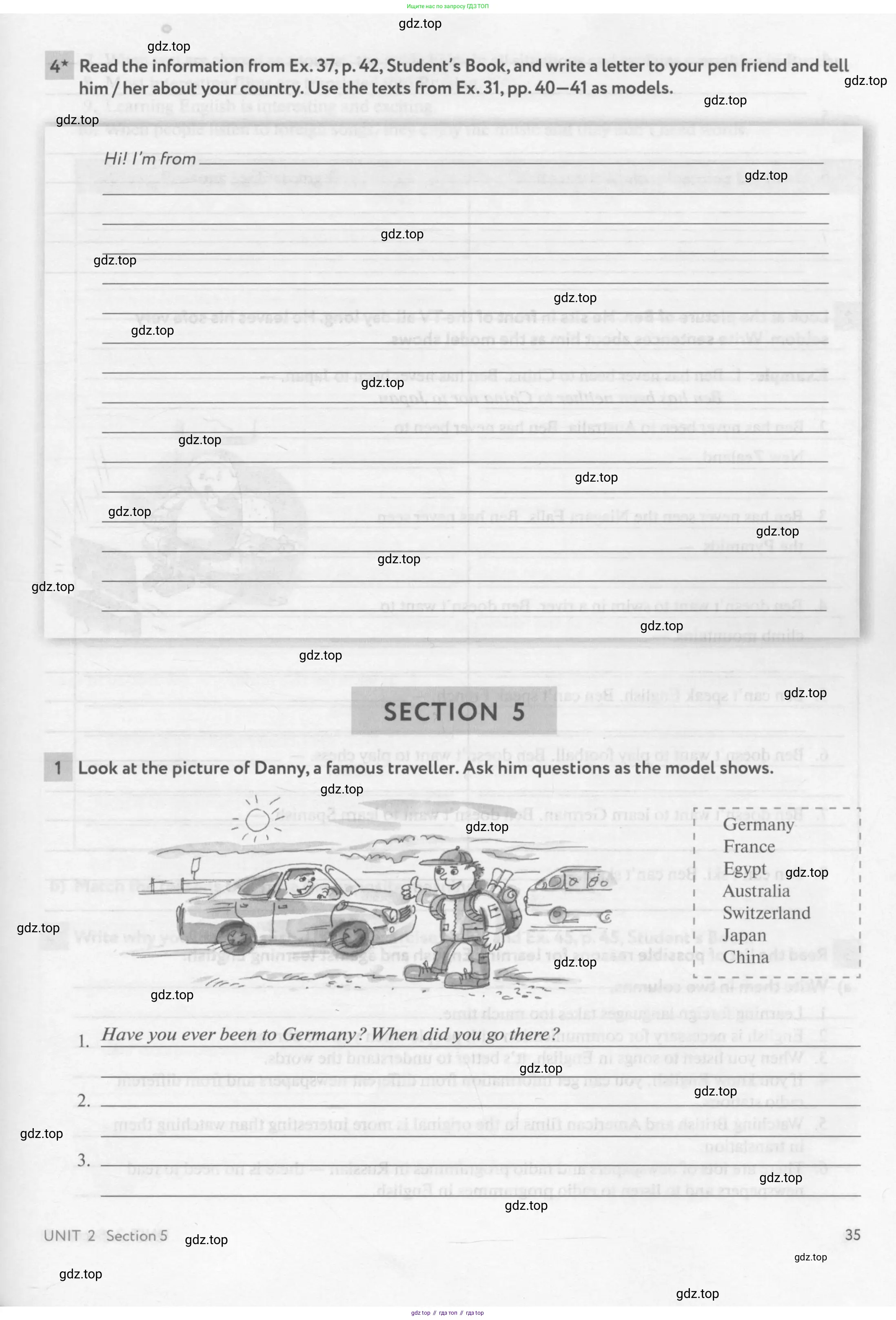 Английский язык (english), 7 класс рабочая тетрадь с контрольными работами (workbook + tests), авторы: Биболетова Мерем Забатовна, Бабушис Елена Евгеньевна, издательство Аст-Астрель, Москва, 2016, страница 35