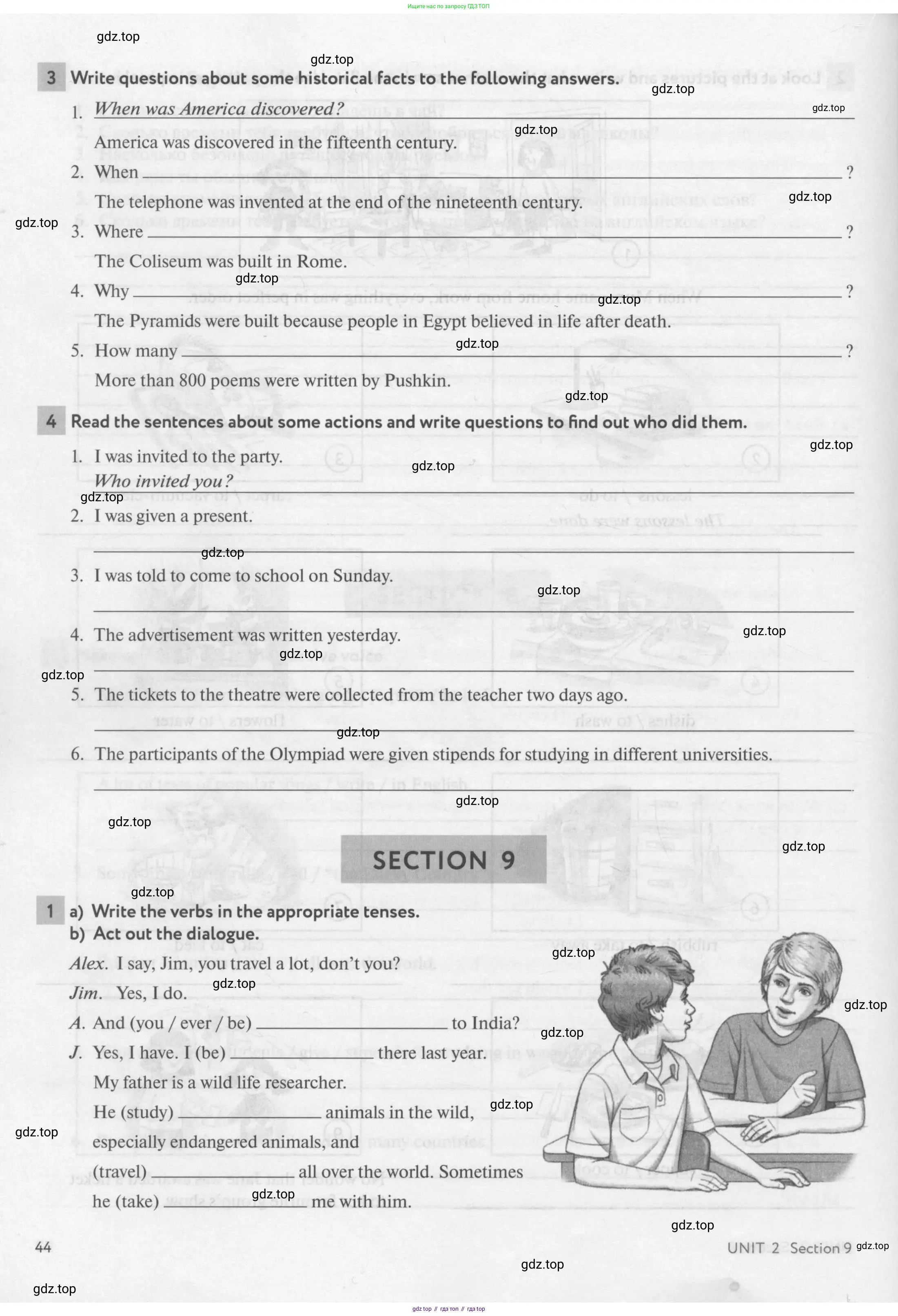 Английский язык (english), 7 класс рабочая тетрадь с контрольными работами (workbook + tests), авторы: Биболетова Мерем Забатовна, Бабушис Елена Евгеньевна, издательство Аст-Астрель, Москва, 2016, страница 44