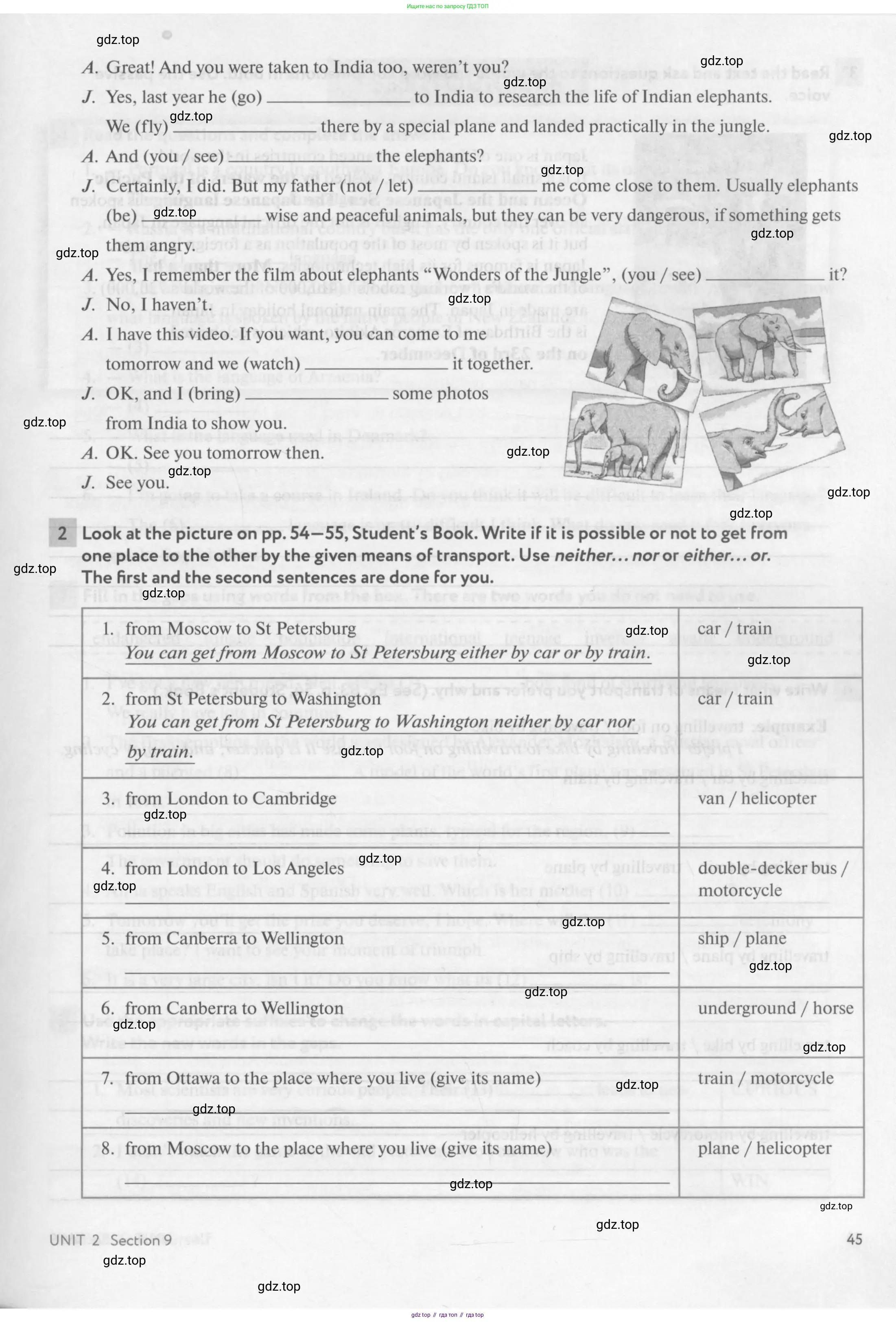 Английский язык (english), 7 класс рабочая тетрадь с контрольными работами (workbook + tests), авторы: Биболетова Мерем Забатовна, Бабушис Елена Евгеньевна, издательство Аст-Астрель, Москва, 2016, страница 45