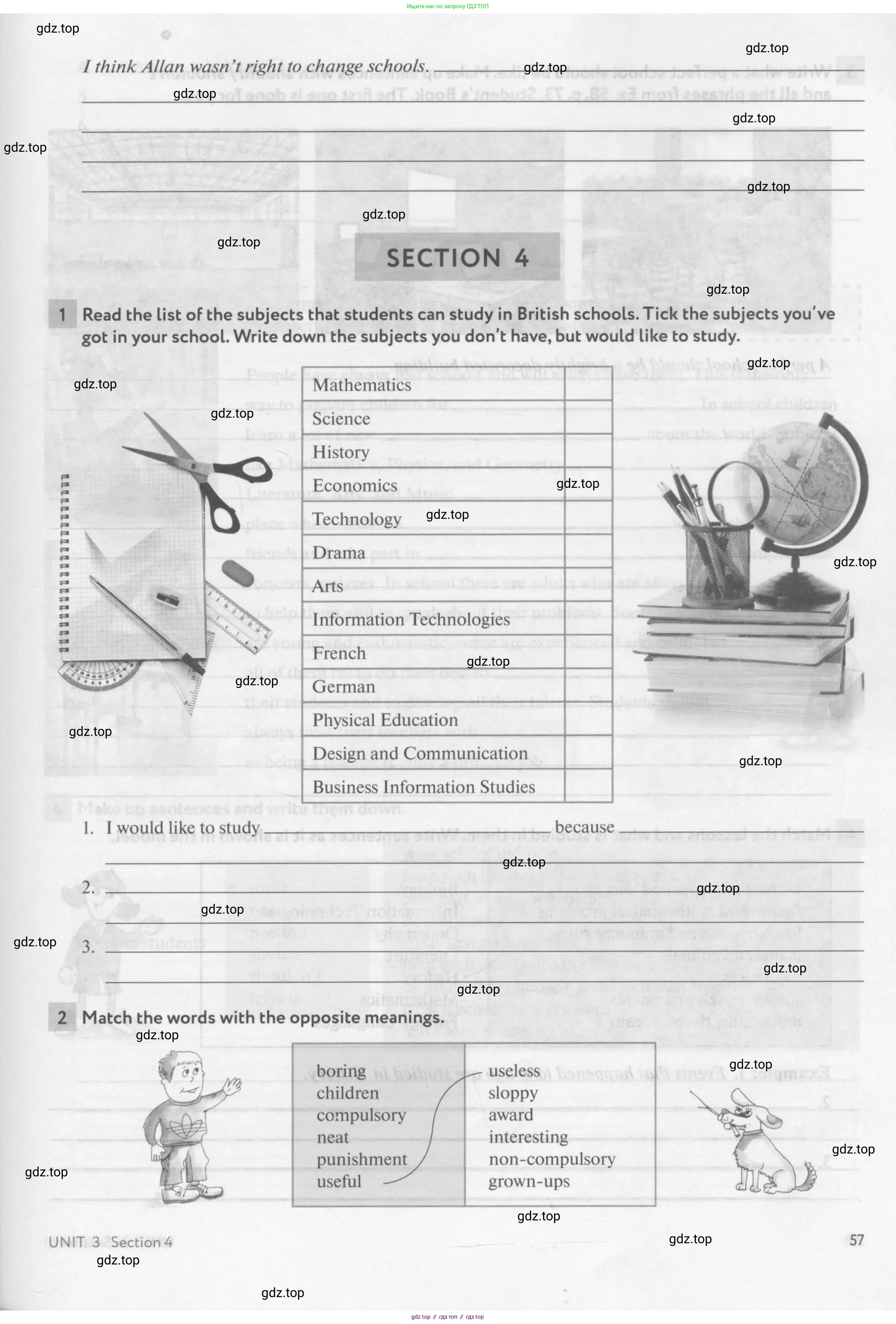 Английский язык (english), 7 класс рабочая тетрадь с контрольными работами (workbook + tests), авторы: Биболетова Мерем Забатовна, Бабушис Елена Евгеньевна, издательство Аст-Астрель, Москва, 2016, страница 57