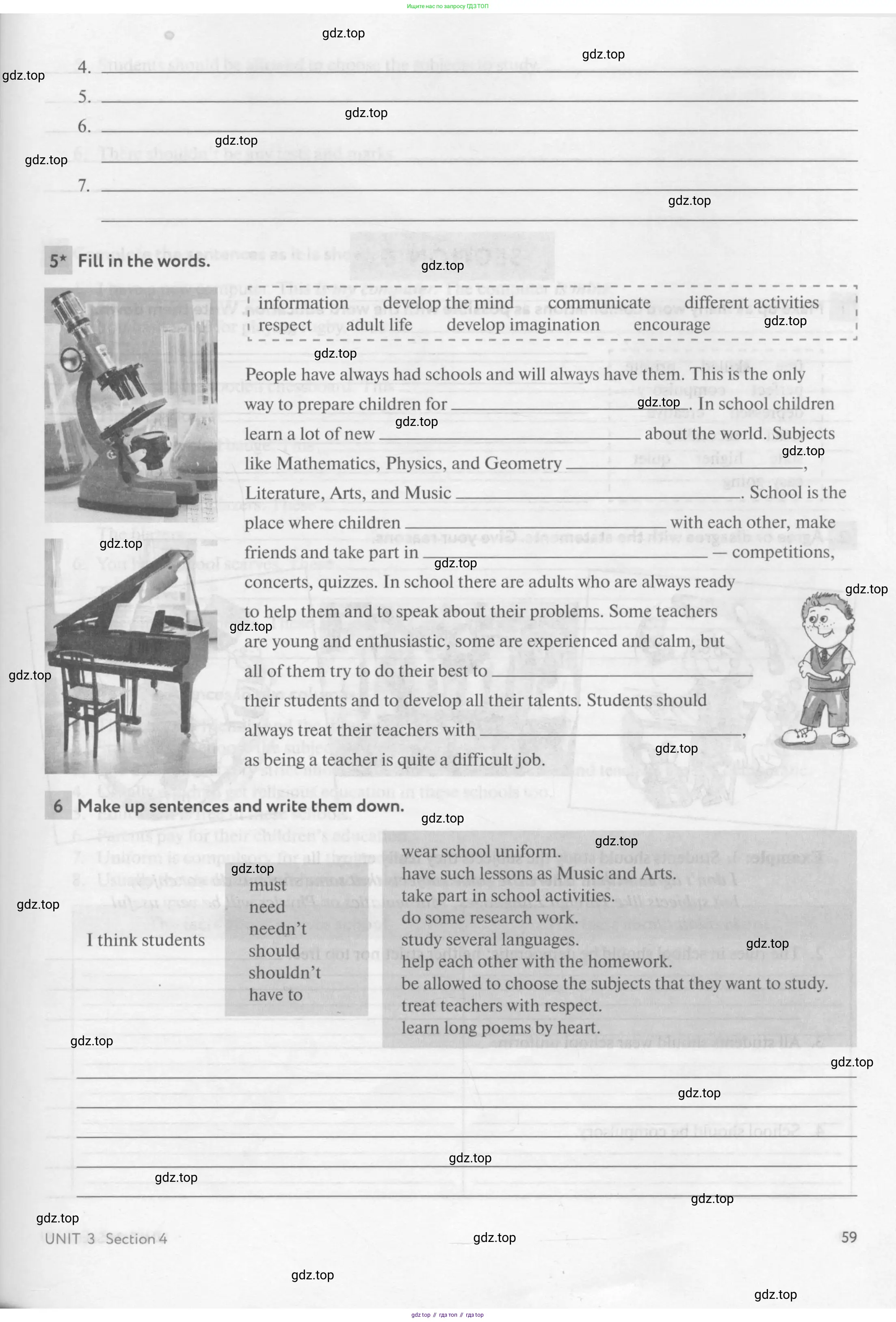 Английский язык (english), 7 класс рабочая тетрадь с контрольными работами (workbook + tests), авторы: Биболетова Мерем Забатовна, Бабушис Елена Евгеньевна, издательство Аст-Астрель, Москва, 2016, страница 59