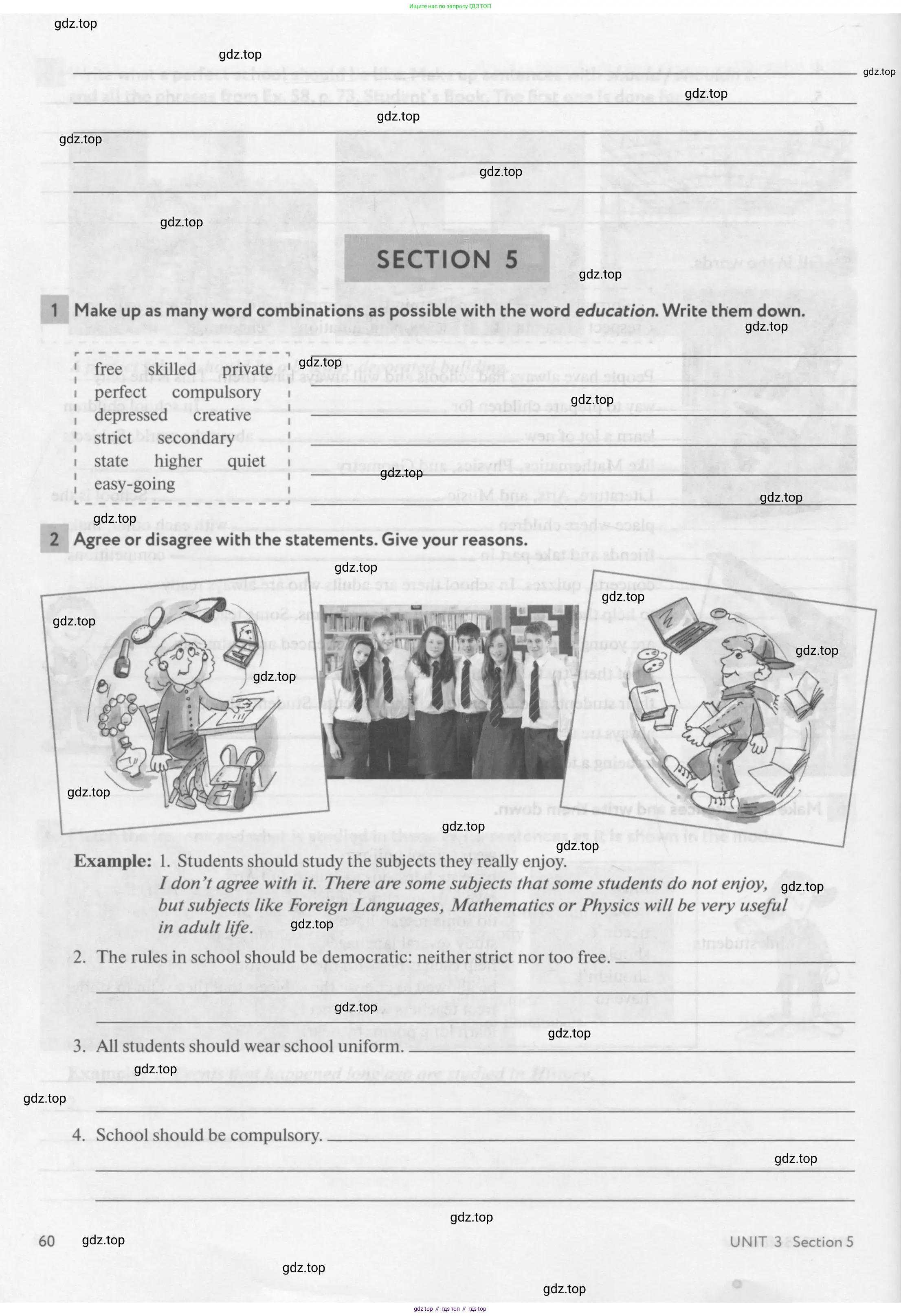 Английский язык (english), 7 класс рабочая тетрадь с контрольными работами (workbook + tests), авторы: Биболетова Мерем Забатовна, Бабушис Елена Евгеньевна, издательство Аст-Астрель, Москва, 2016, страница 60