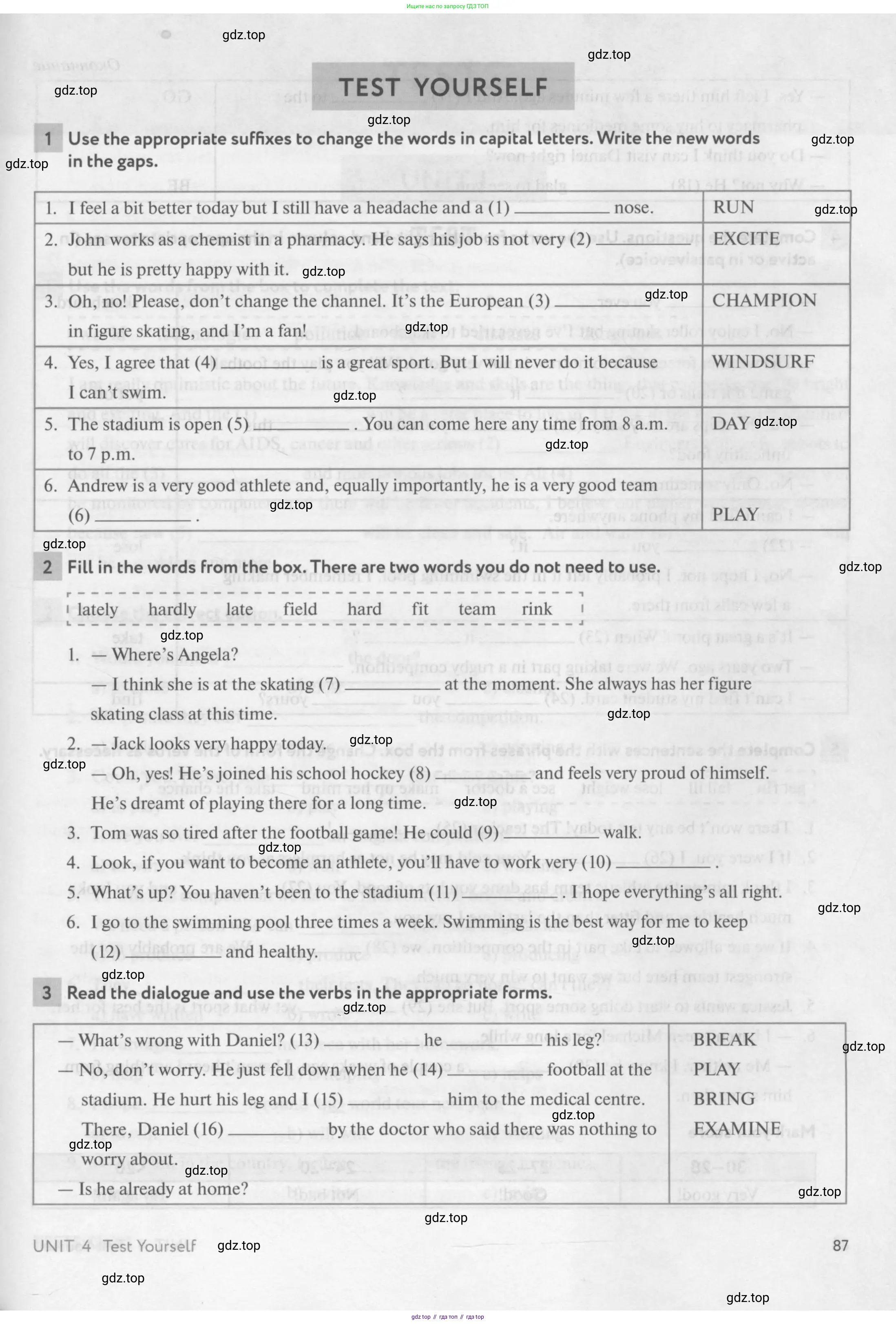 Английский язык (english), 7 класс рабочая тетрадь с контрольными работами (workbook + tests), авторы: Биболетова Мерем Забатовна, Бабушис Елена Евгеньевна, издательство Аст-Астрель, Москва, 2016, страница 87