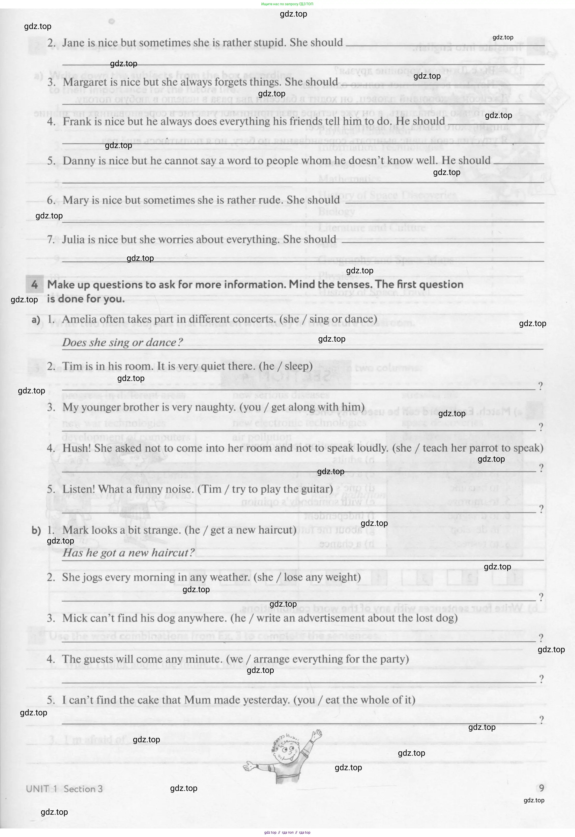 Английский язык (english), 7 класс рабочая тетрадь с контрольными работами (workbook + tests), авторы: Биболетова Мерем Забатовна, Бабушис Елена Евгеньевна, издательство Аст-Астрель, Москва, 2016, страница 9