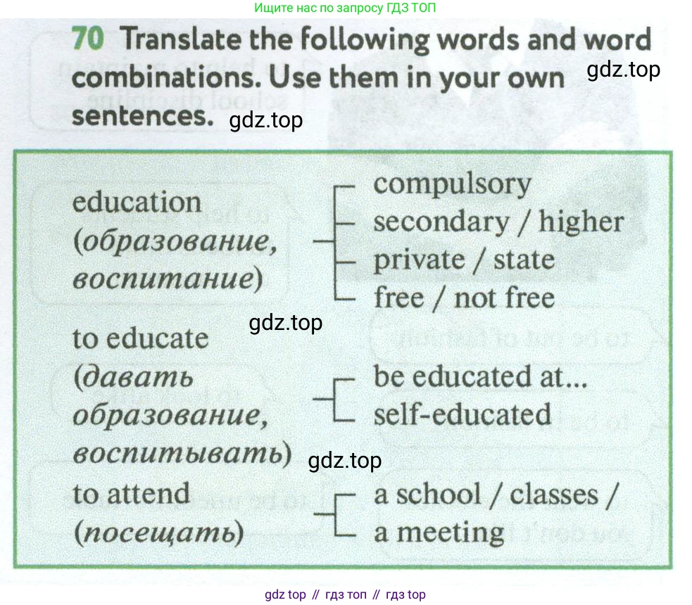 Английский язык (english), 7 класс Учебник (Student's book), автор: Биболетова Мерем Забатовна, издательство Просвещение, Москва, 2023, страница 79, номер 70, Условие 2023-2024