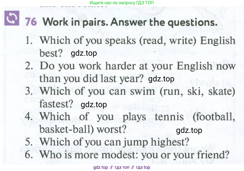 Английский язык (english), 7 класс Учебник (Student's book), автор: Биболетова Мерем Забатовна, издательство Просвещение, Москва, 2023, страница 122, номер 76, Условие 2023-2024