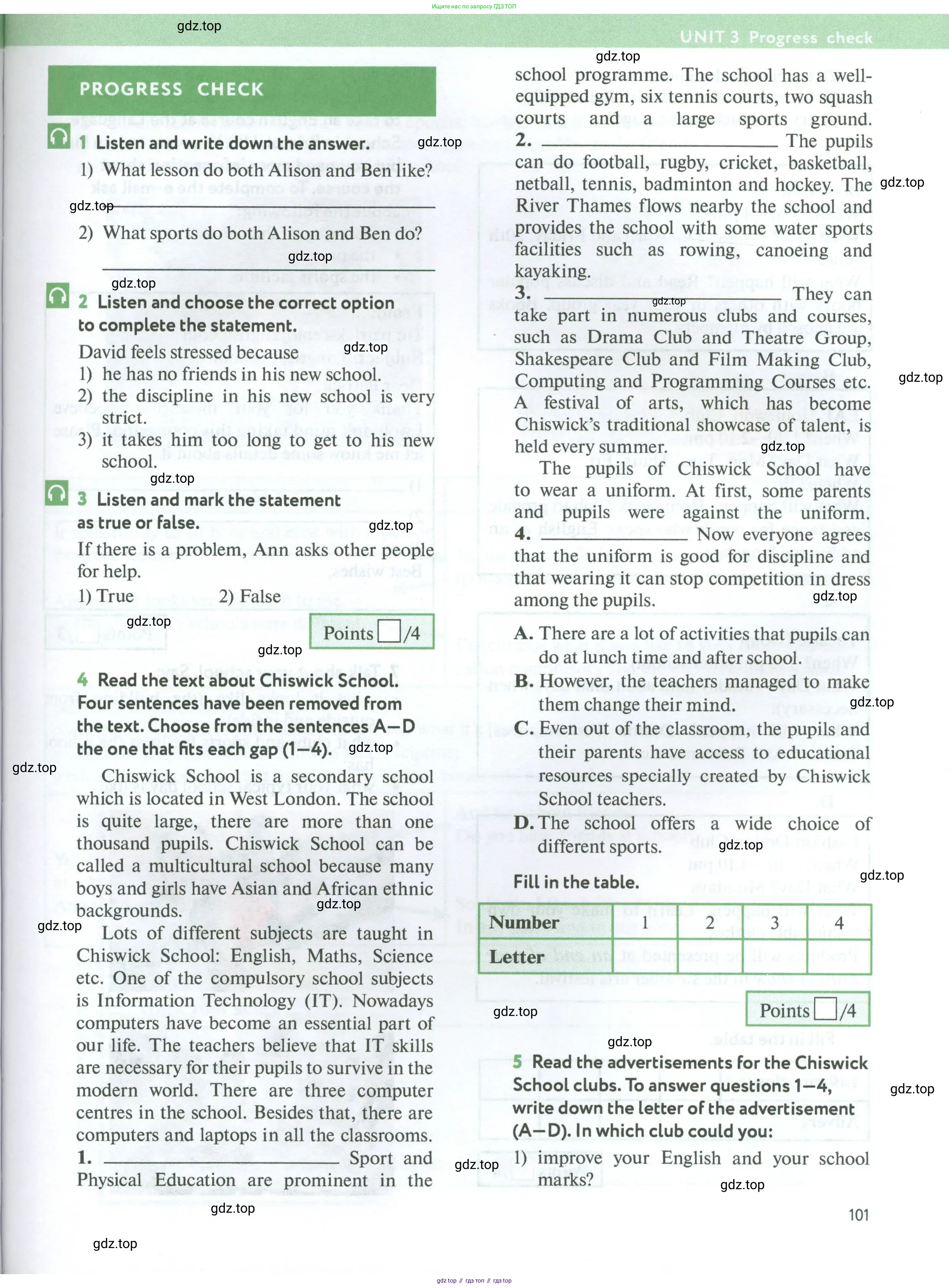 Английский язык (english), 7 класс Учебник (Student's book), автор: Биболетова Мерем Забатовна, издательство Просвещение, Москва, 2023, страница 101