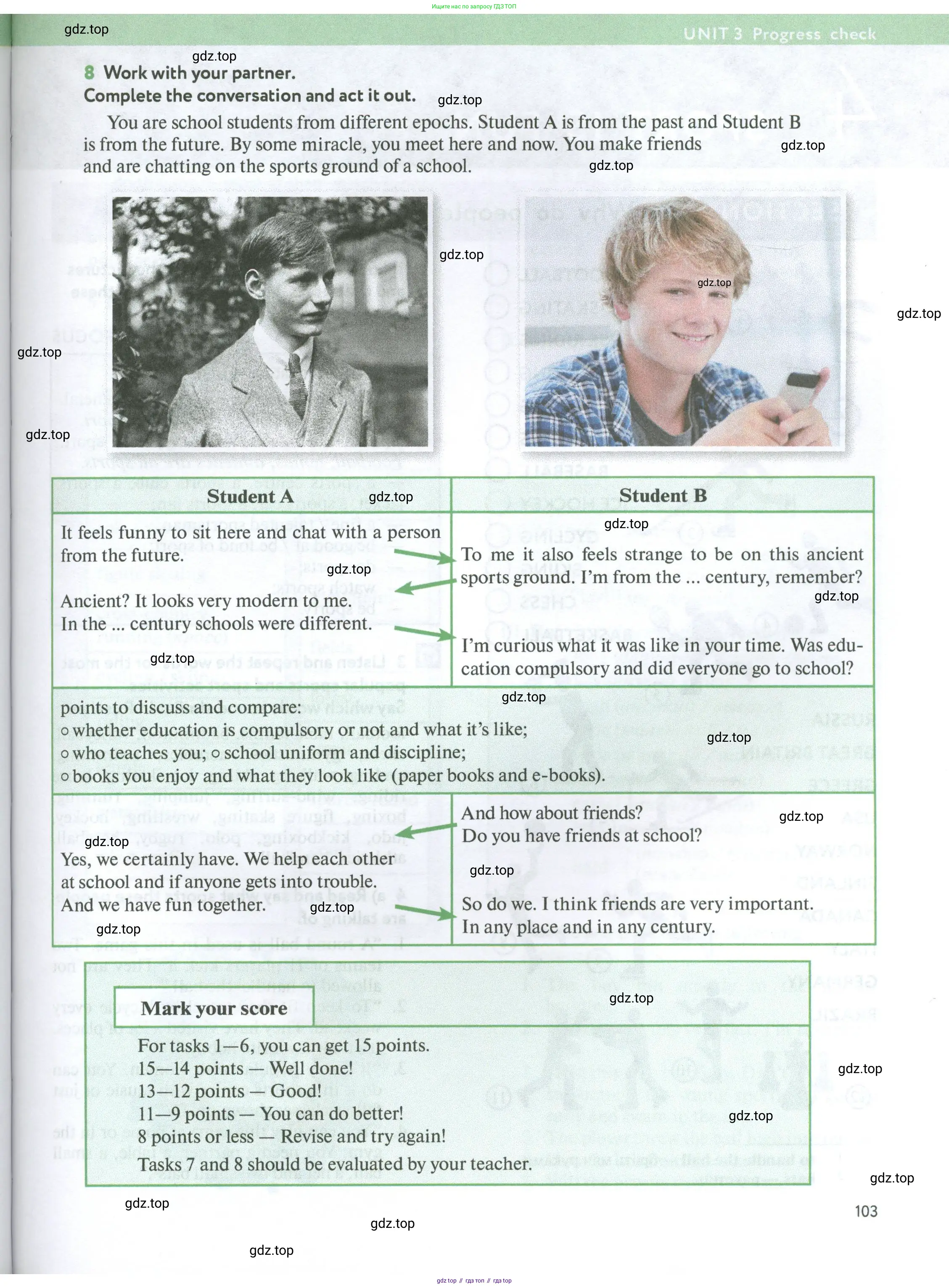 Английский язык (english), 7 класс Учебник (Student's book), автор: Биболетова Мерем Забатовна, издательство Просвещение, Москва, 2023, страница 103