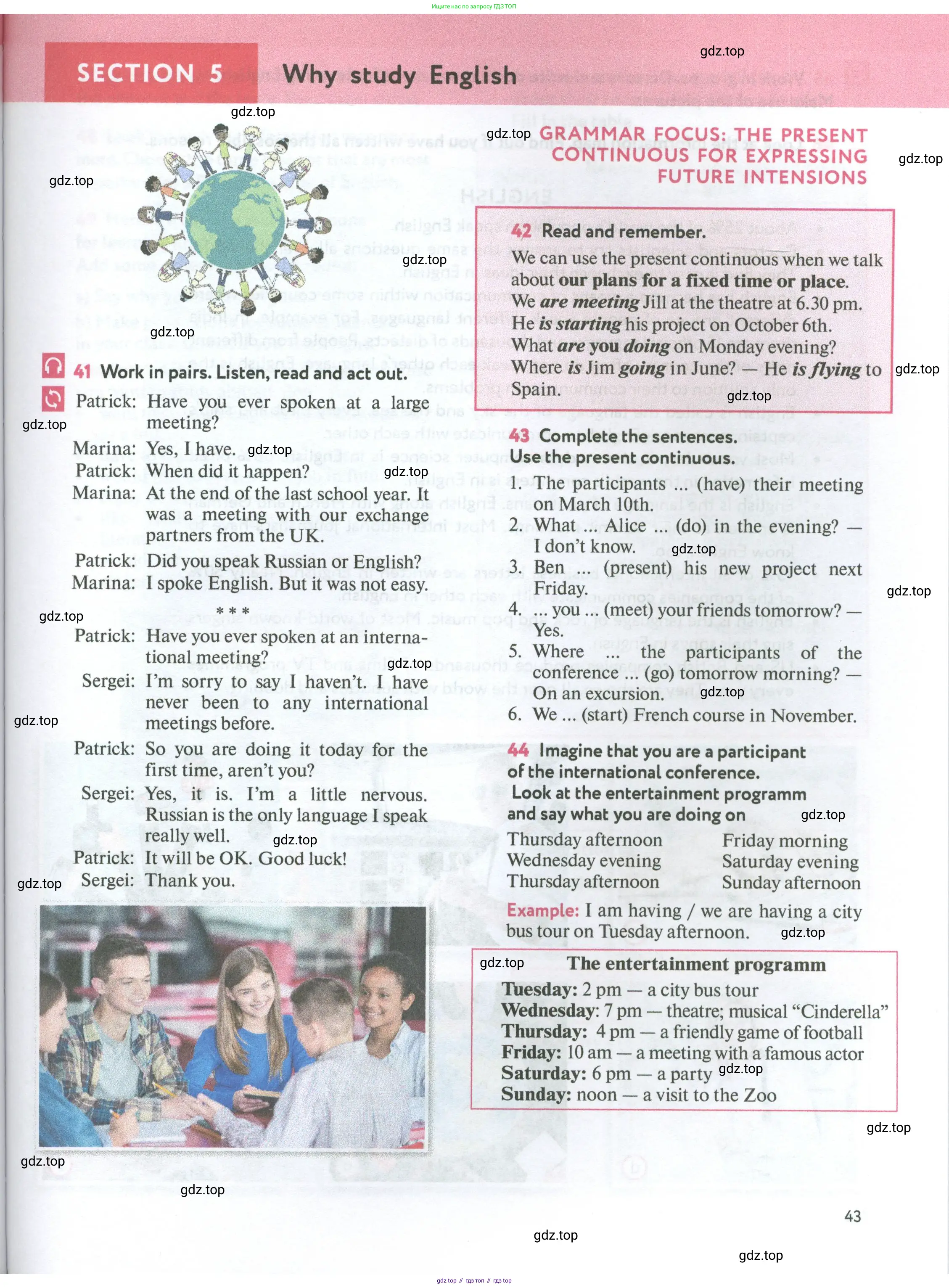 Английский язык (english), 7 класс Учебник (Student's book), автор: Биболетова Мерем Забатовна, издательство Просвещение, Москва, 2023, страница 43