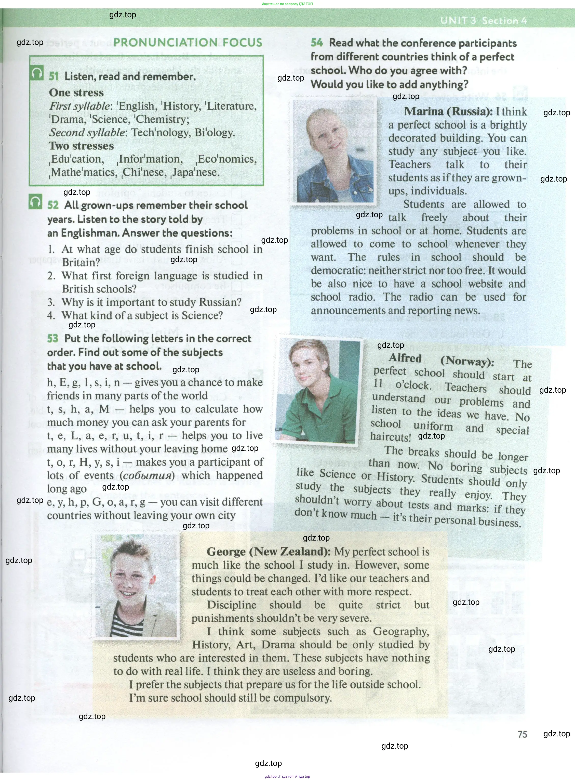 Английский язык (english), 7 класс Учебник (Student's book), автор: Биболетова Мерем Забатовна, издательство Просвещение, Москва, 2023, страница 75