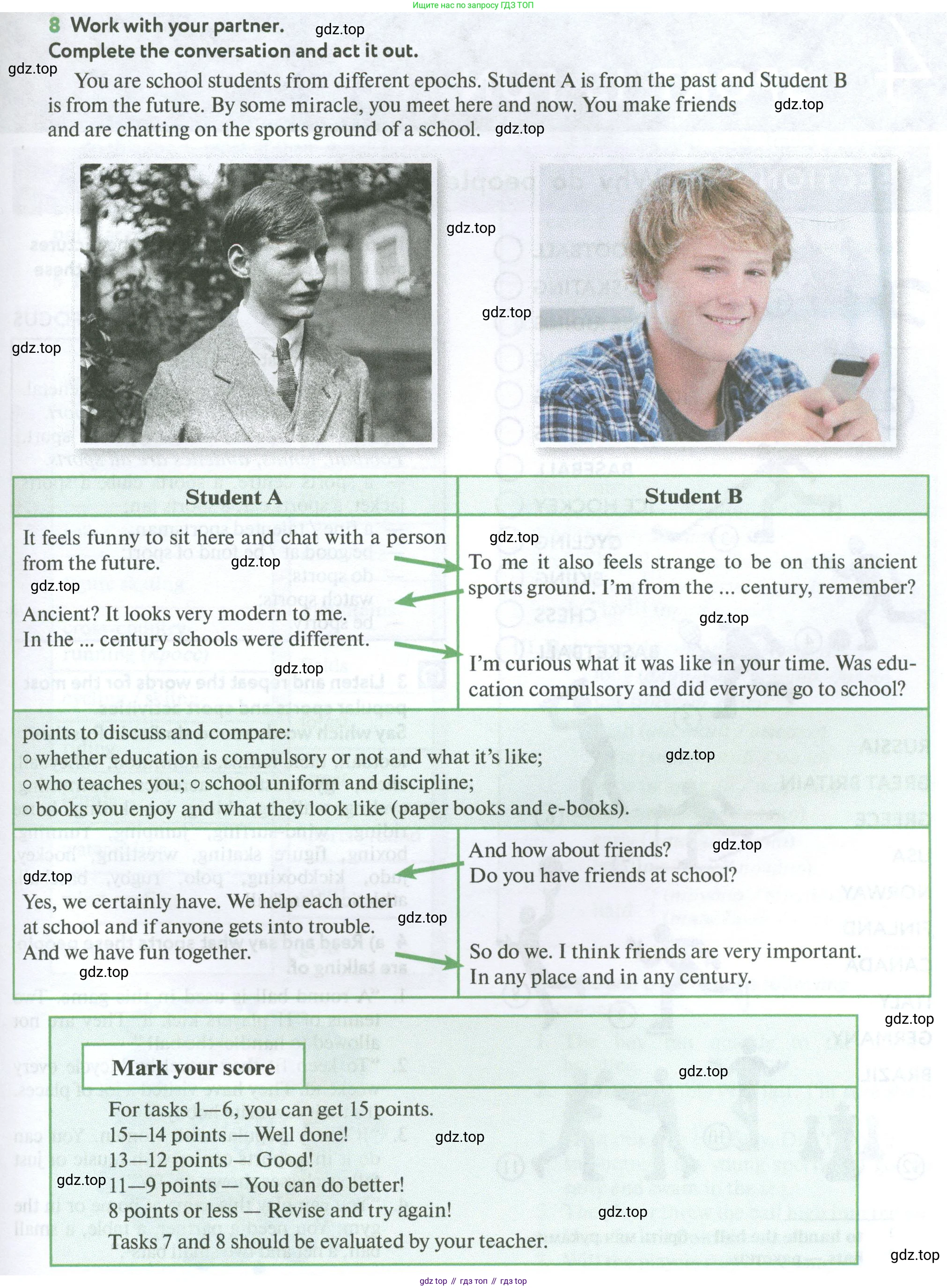 Английский язык (english), 7 класс Учебник (Student's book), автор: Биболетова Мерем Забатовна, издательство Просвещение, Москва, 2023, страница 103, номер 8, Условие 2023-2024