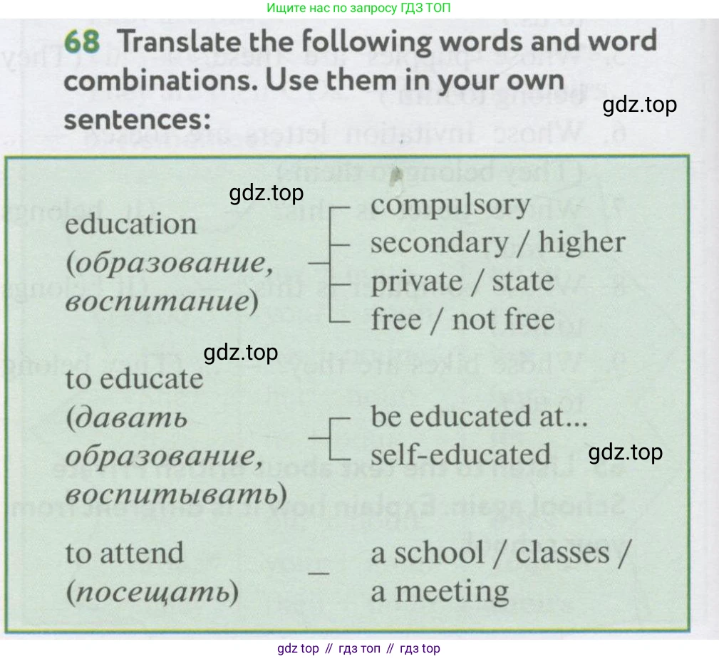 Английский язык (english), 7 класс Учебник (Student's book), автор: Биболетова Мерем Забатовна, издательство Просвещение, Москва, 2023, страница 78, номер 68, Условие 2017-2022