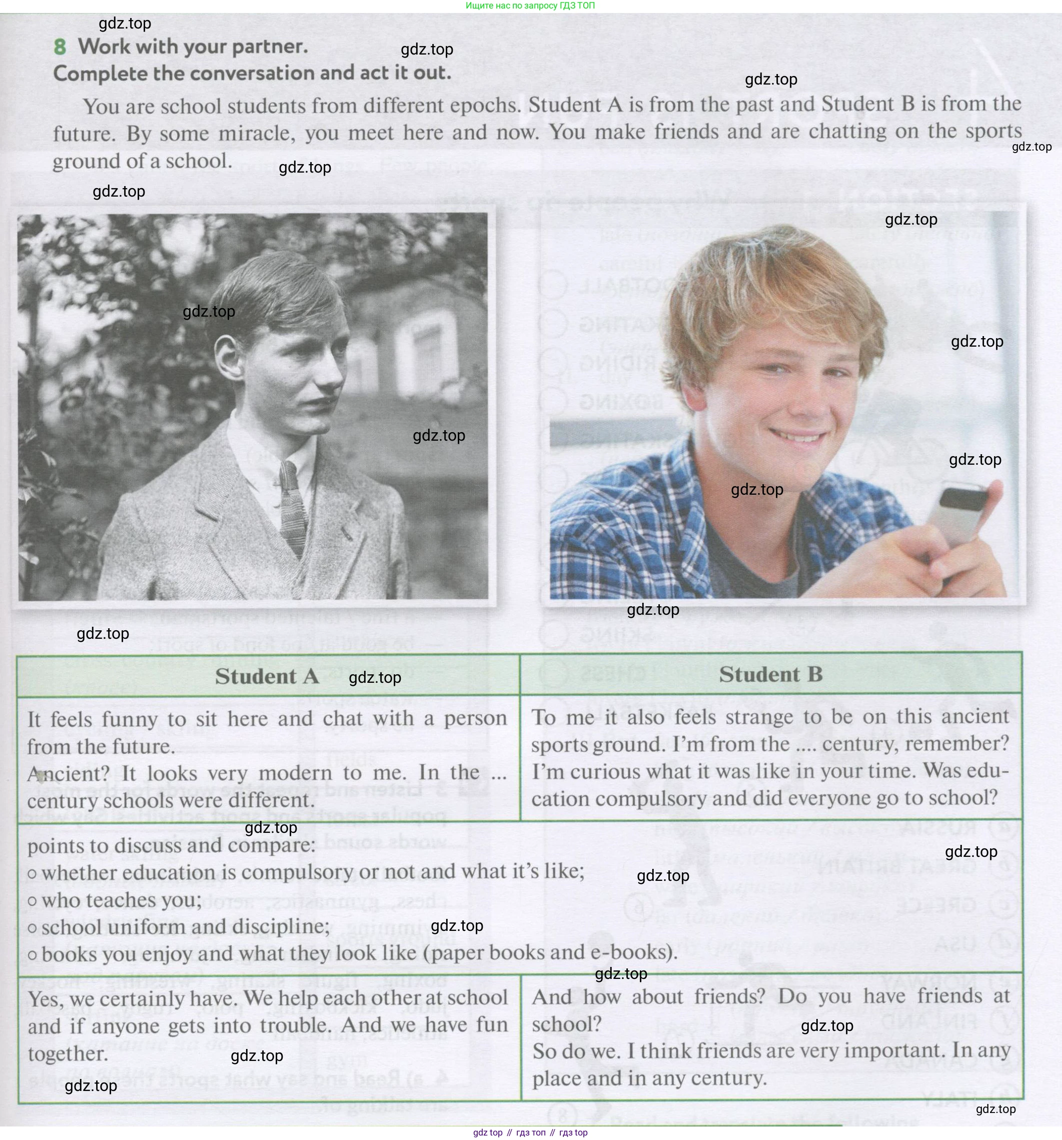 Английский язык (english), 7 класс Учебник (Student's book), автор: Биболетова Мерем Забатовна, издательство Просвещение, Москва, 2023, страница 103, номер 8, Условие 2017-2022