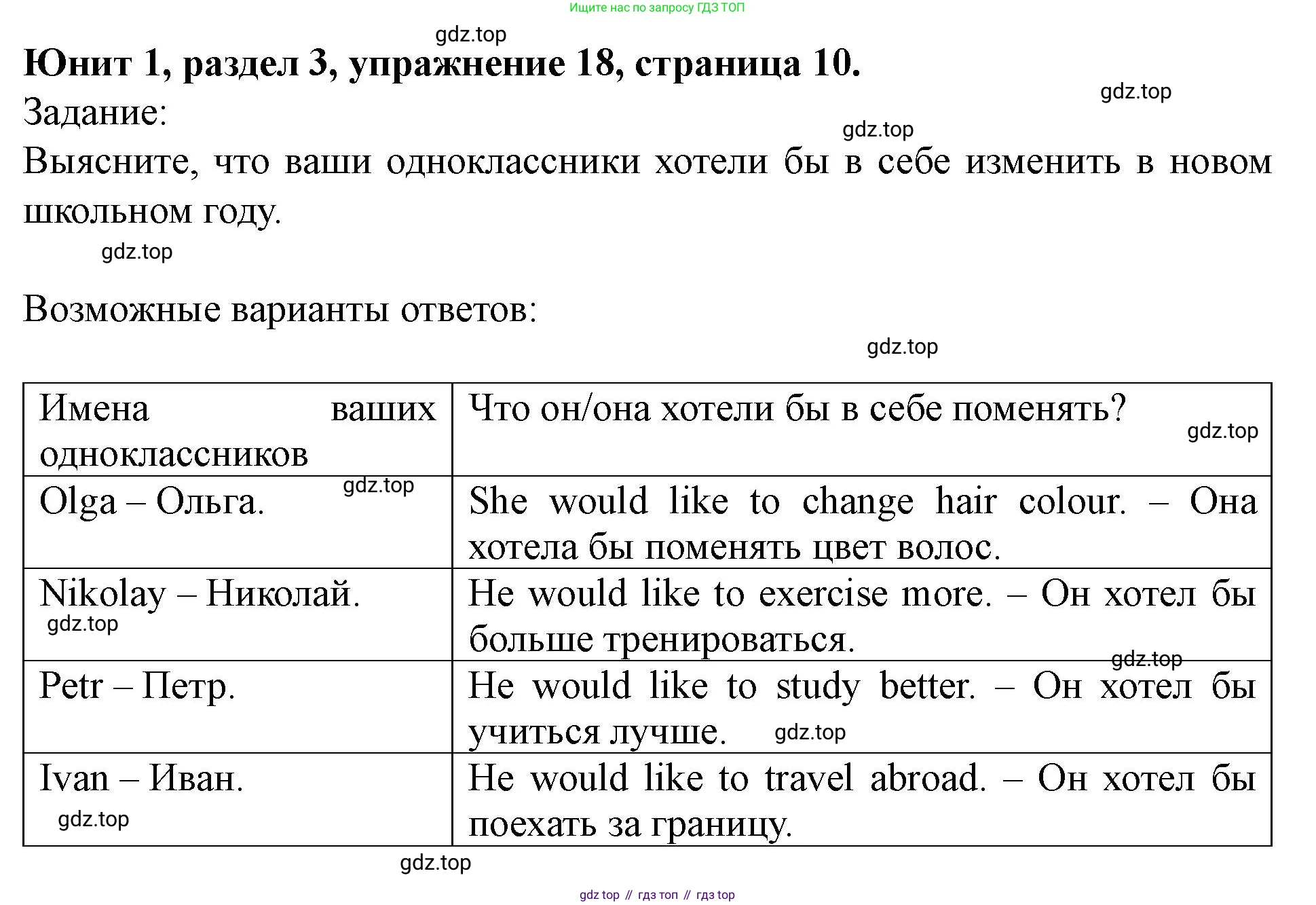 Английский язык (english), 7 класс Учебник (Student's book), автор: Биболетова Мерем Забатовна, издательство Просвещение, Москва, 2023, страница 10, номер 18, Решение 2023