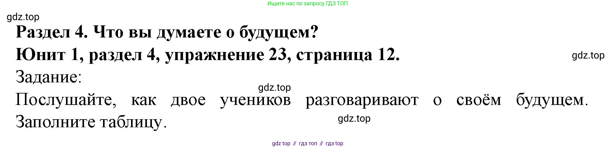 Английский язык (english), 7 класс Учебник (Student's book), автор: Биболетова Мерем Забатовна, издательство Просвещение, Москва, 2023, страница 12, номер 23, Решение 2023