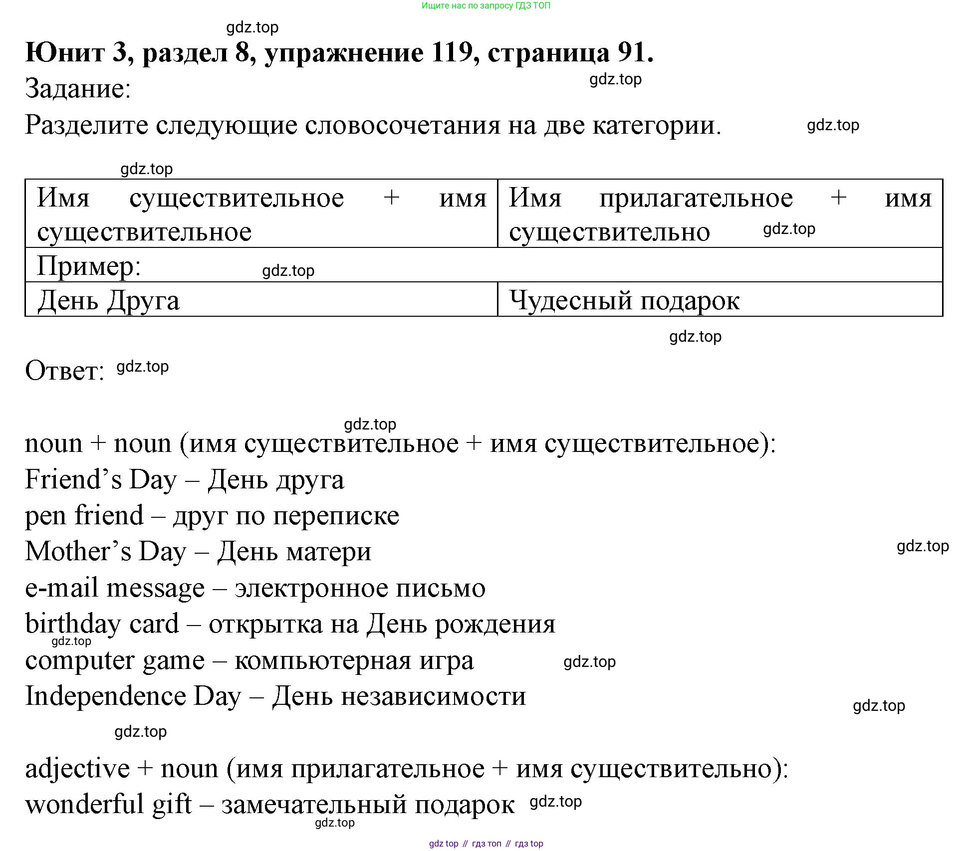 Английский язык (english), 7 класс Учебник (Student's book), автор: Биболетова Мерем Забатовна, издательство Просвещение, Москва, 2023, страница 91, номер 119, Решение 2023