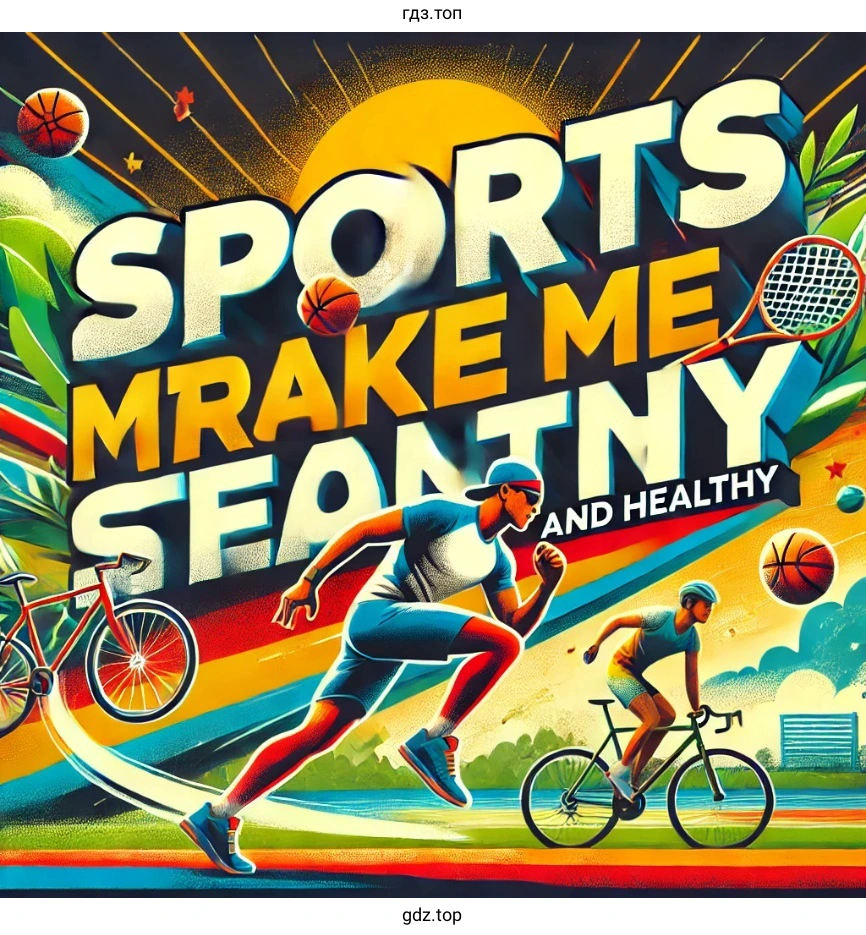 SPORTS MAKE ME STRONG AND HEALTHY Спорт делает меня сильным и здоровым.