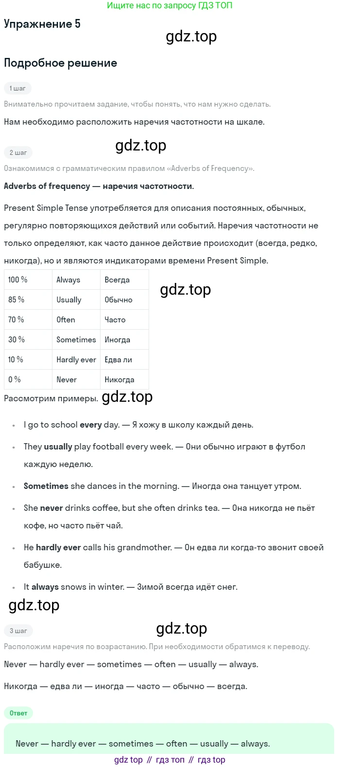 ГДЗ Английский язык (english), 7 класс рабочая тетрадь, авторы: Комарова Юлия Александровна, Ларионова Ирина Владимировна, издательство Русское слово, Москва, 2022, розового цвета, страница 99, номер 5, Решение
