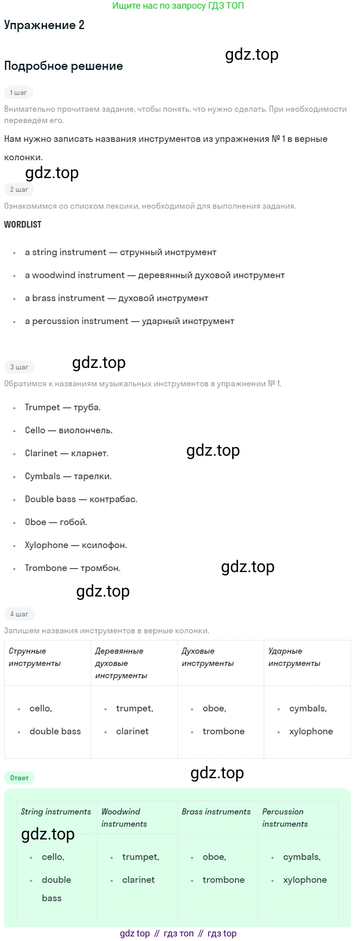 ГДЗ Английский язык (english), 7 класс рабочая тетрадь, авторы: Комарова Юлия Александровна, Ларионова Ирина Владимировна, издательство Русское слово, Москва, 2022, розового цвета, страница 116, номер 2, Решение