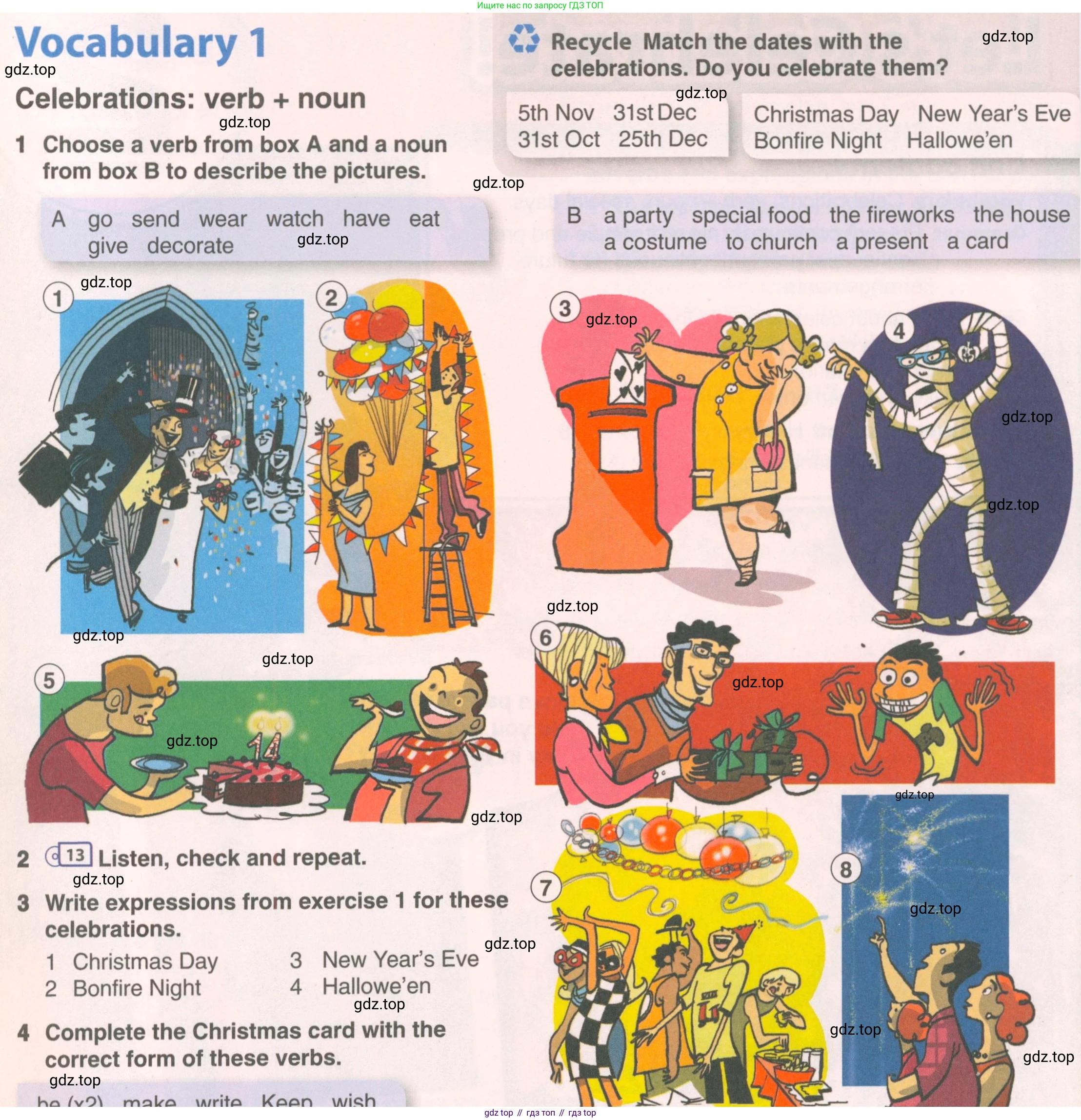 ГДЗ Английский язык (english), 7 класс Учебник (Student's book), авторы: Комарова Юлия Александровна, Ларионова Ирина Владимировна, издательство Русское слово, Москва, 2021, розового цвета, страница 22, номер 1, Условие