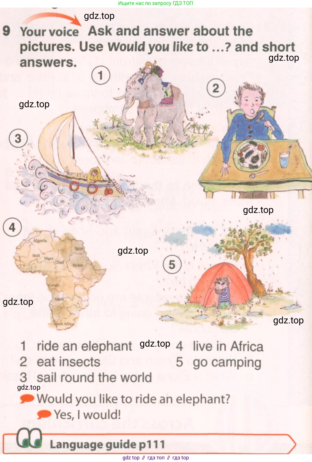 ГДЗ Английский язык (english), 7 класс Учебник (Student's book), авторы: Комарова Юлия Александровна, Ларионова Ирина Владимировна, издательство Русское слово, Москва, 2021, розового цвета, страница 104, номер 9, Условие