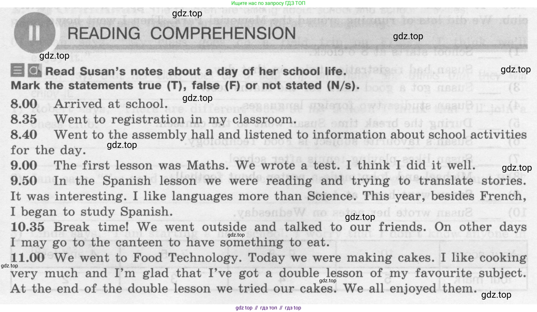 Английский язык (english), 7 класс рабочая тетрадь (activity book), авторы: Кузовлев Владимир Петрович (Kuzovlev Vladimir), Лапа Наталья Михайловна, Перегудова Эльвира Шакировна, Костина Ирина Павловна, Дуванова Ольга Викторовна, Кобец Юлия Николаевна, издательство Просвещение, Москва, 2019, страница 11, номер II, Условие