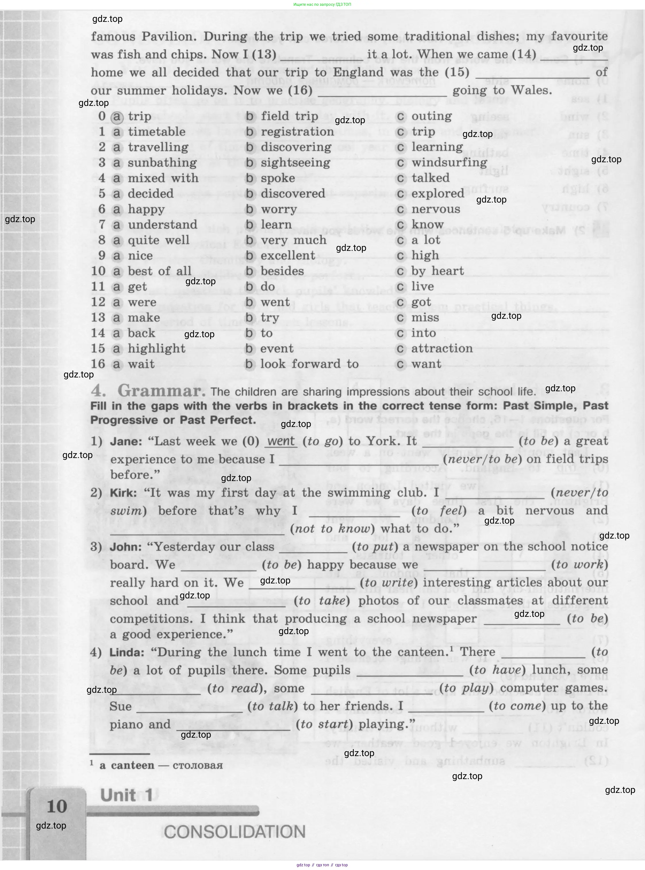 Английский язык (english), 7 класс рабочая тетрадь (activity book), авторы: Кузовлев Владимир Петрович (Kuzovlev Vladimir), Лапа Наталья Михайловна, Перегудова Эльвира Шакировна, Костина Ирина Павловна, Дуванова Ольга Викторовна, Кобец Юлия Николаевна, издательство Просвещение, Москва, 2019, страница 10