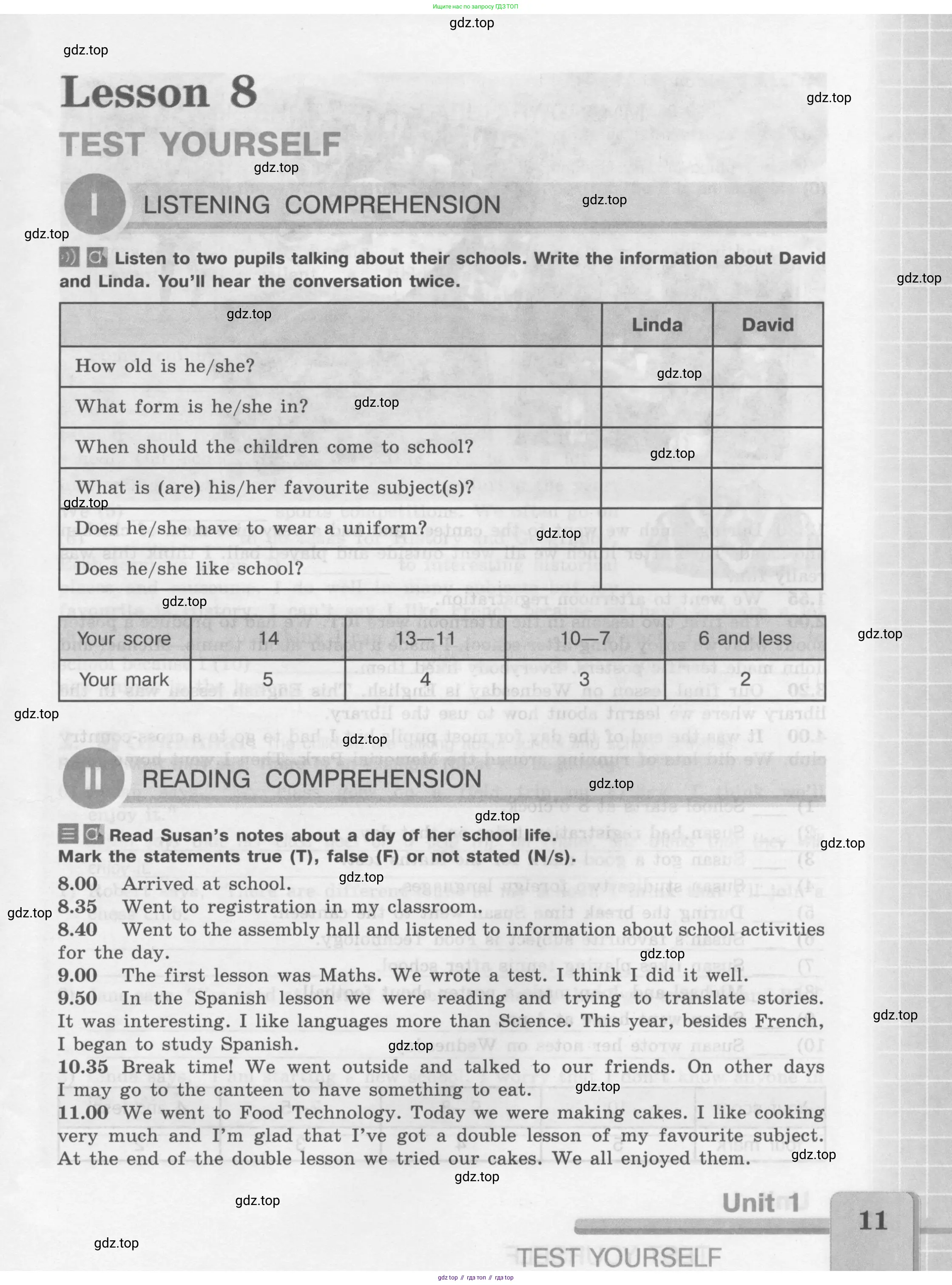 Английский язык (english), 7 класс рабочая тетрадь (activity book), авторы: Кузовлев Владимир Петрович (Kuzovlev Vladimir), Лапа Наталья Михайловна, Перегудова Эльвира Шакировна, Костина Ирина Павловна, Дуванова Ольга Викторовна, Кобец Юлия Николаевна, издательство Просвещение, Москва, 2019, страница 11