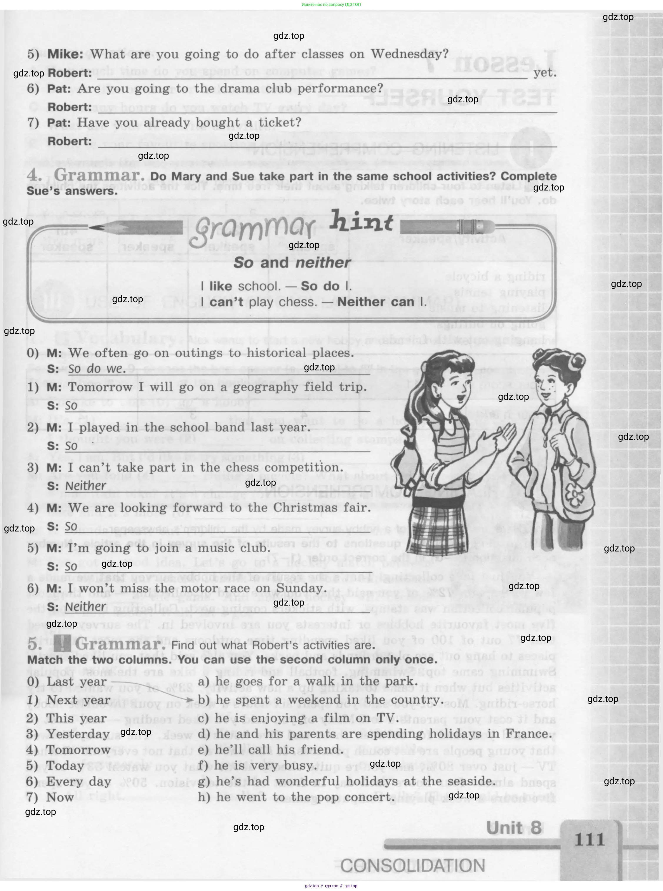 Английский язык (english), 7 класс рабочая тетрадь (activity book), авторы: Кузовлев Владимир Петрович (Kuzovlev Vladimir), Лапа Наталья Михайловна, Перегудова Эльвира Шакировна, Костина Ирина Павловна, Дуванова Ольга Викторовна, Кобец Юлия Николаевна, издательство Просвещение, Москва, 2019, страница 111