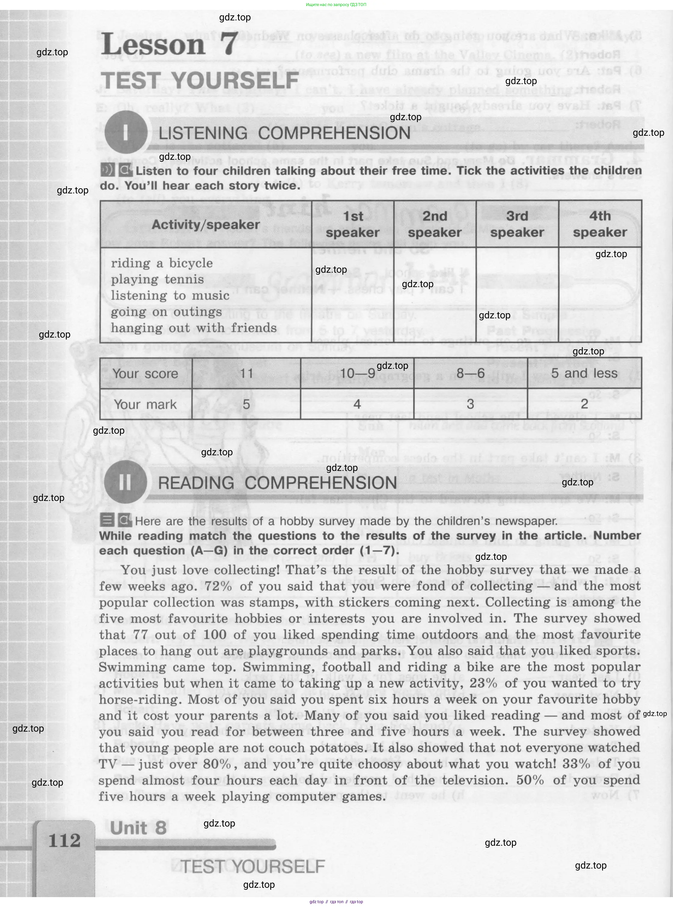 Английский язык (english), 7 класс рабочая тетрадь (activity book), авторы: Кузовлев Владимир Петрович (Kuzovlev Vladimir), Лапа Наталья Михайловна, Перегудова Эльвира Шакировна, Костина Ирина Павловна, Дуванова Ольга Викторовна, Кобец Юлия Николаевна, издательство Просвещение, Москва, 2019, страница 112