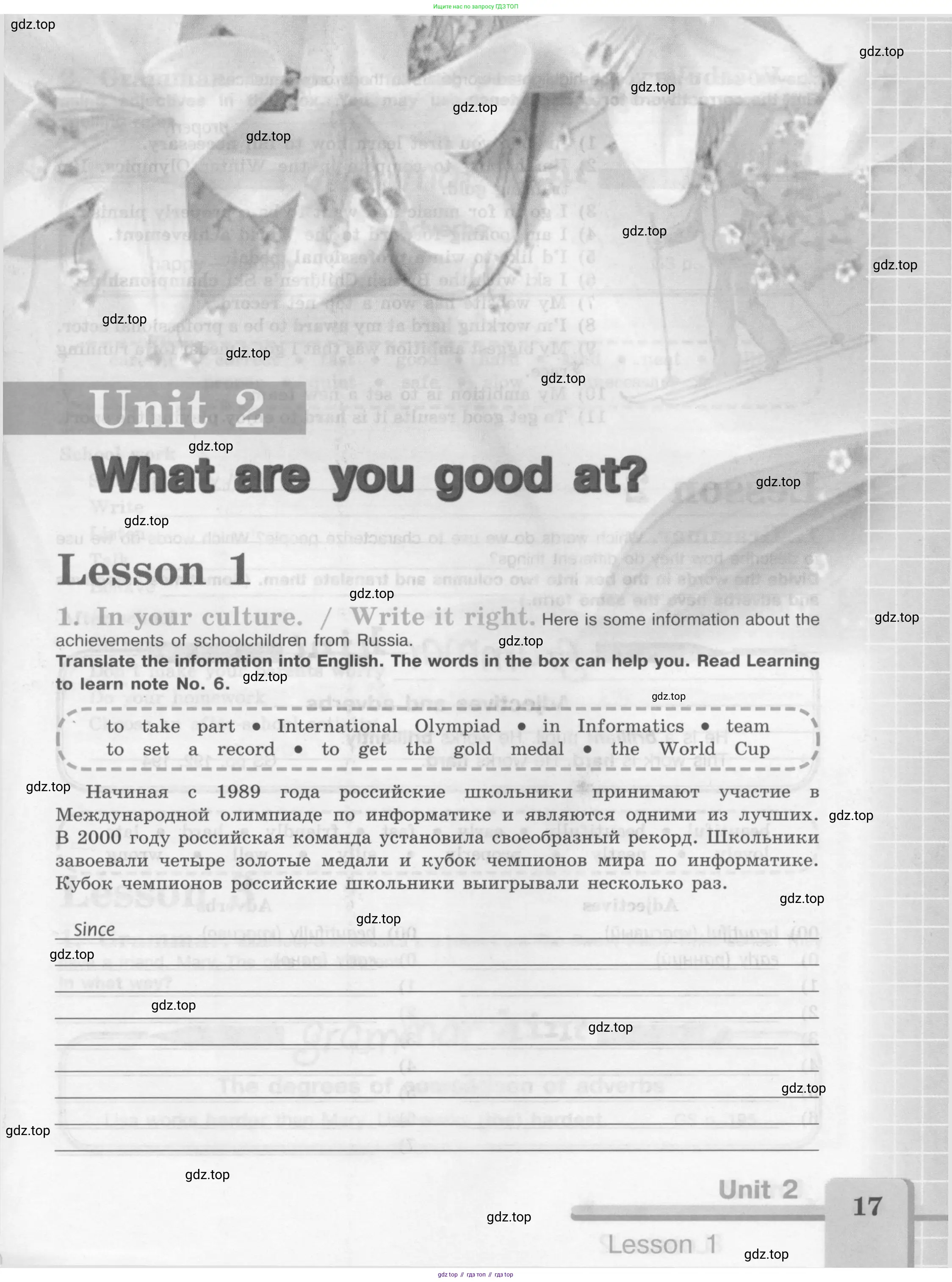 Английский язык (english), 7 класс рабочая тетрадь (activity book), авторы: Кузовлев Владимир Петрович (Kuzovlev Vladimir), Лапа Наталья Михайловна, Перегудова Эльвира Шакировна, Костина Ирина Павловна, Дуванова Ольга Викторовна, Кобец Юлия Николаевна, издательство Просвещение, Москва, 2019, страница 17