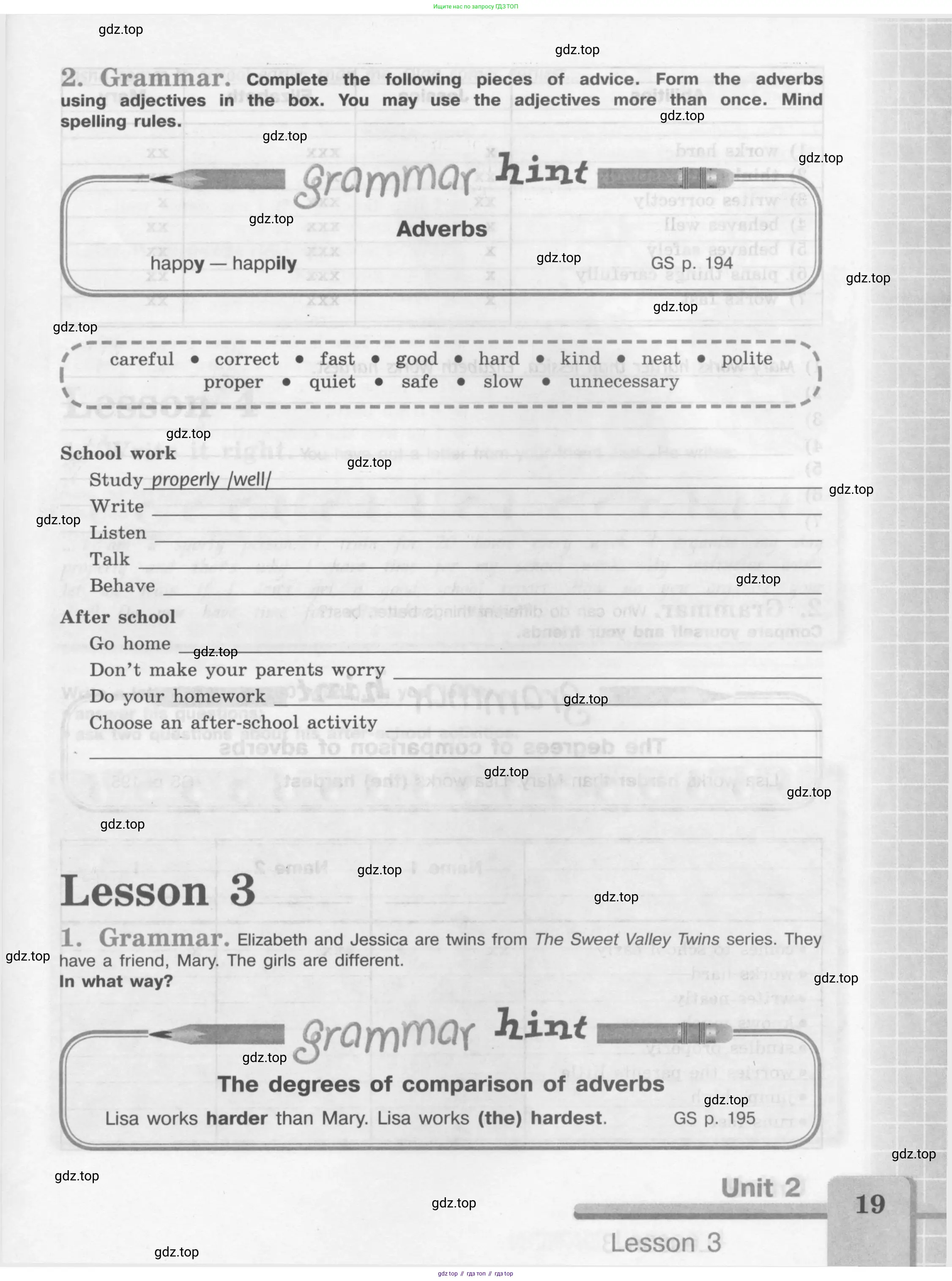 Английский язык (english), 7 класс рабочая тетрадь (activity book), авторы: Кузовлев Владимир Петрович (Kuzovlev Vladimir), Лапа Наталья Михайловна, Перегудова Эльвира Шакировна, Костина Ирина Павловна, Дуванова Ольга Викторовна, Кобец Юлия Николаевна, издательство Просвещение, Москва, 2019, страница 19