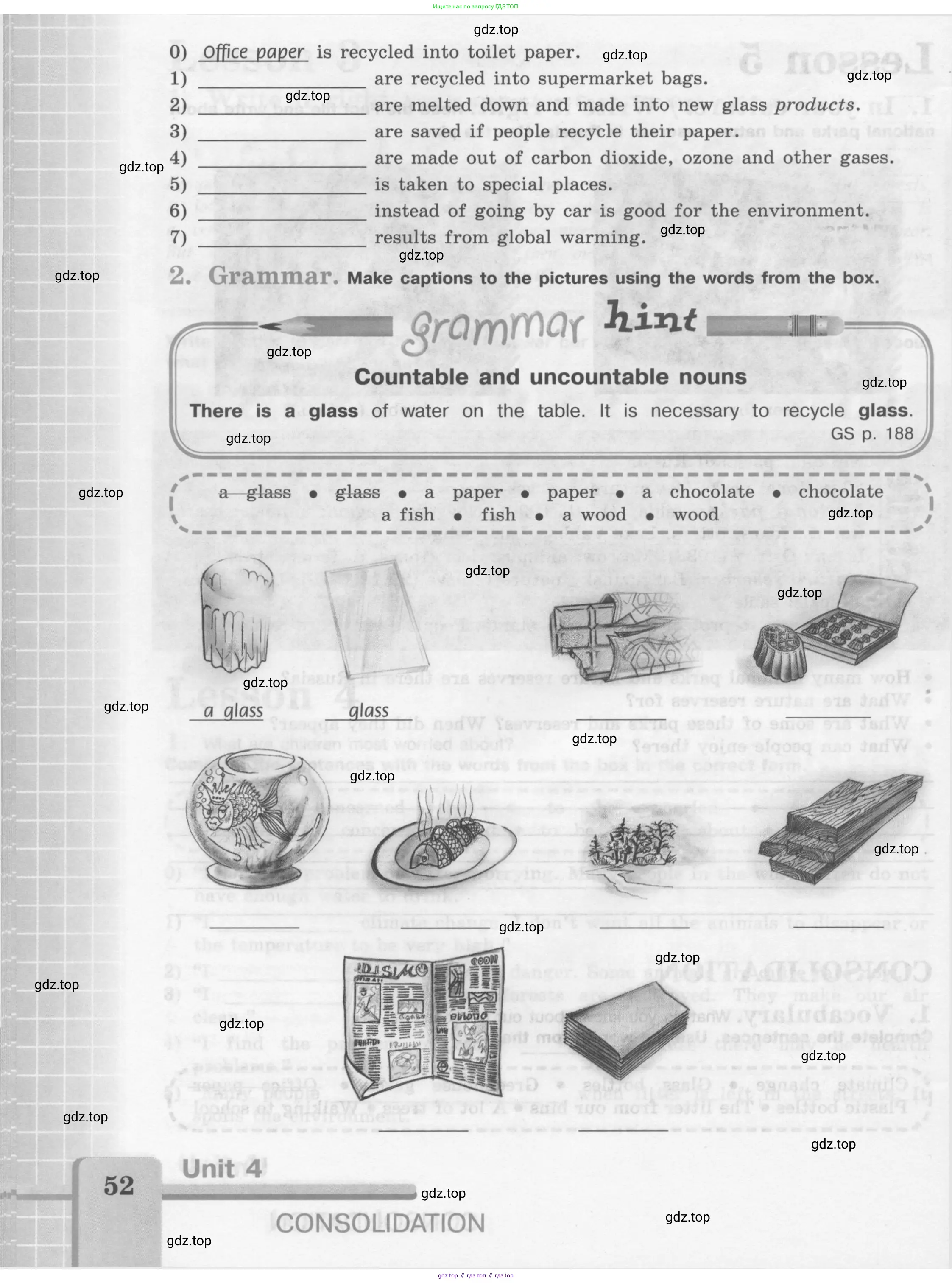 Английский язык (english), 7 класс рабочая тетрадь (activity book), авторы: Кузовлев Владимир Петрович (Kuzovlev Vladimir), Лапа Наталья Михайловна, Перегудова Эльвира Шакировна, Костина Ирина Павловна, Дуванова Ольга Викторовна, Кобец Юлия Николаевна, издательство Просвещение, Москва, 2019, страница 52