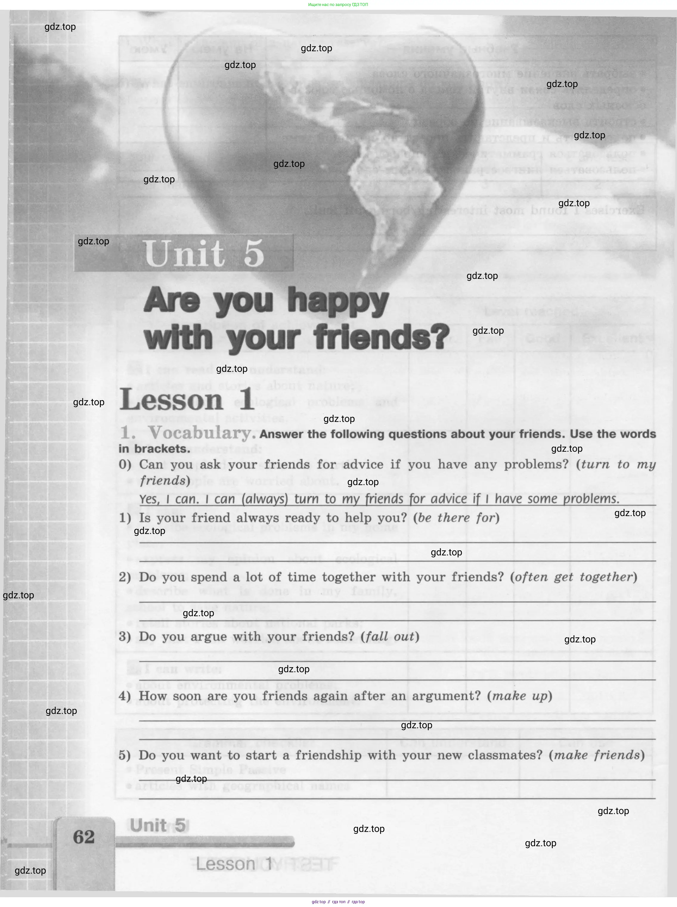 Английский язык (english), 7 класс рабочая тетрадь (activity book), авторы: Кузовлев Владимир Петрович (Kuzovlev Vladimir), Лапа Наталья Михайловна, Перегудова Эльвира Шакировна, Костина Ирина Павловна, Дуванова Ольга Викторовна, Кобец Юлия Николаевна, издательство Просвещение, Москва, 2019, страница 62