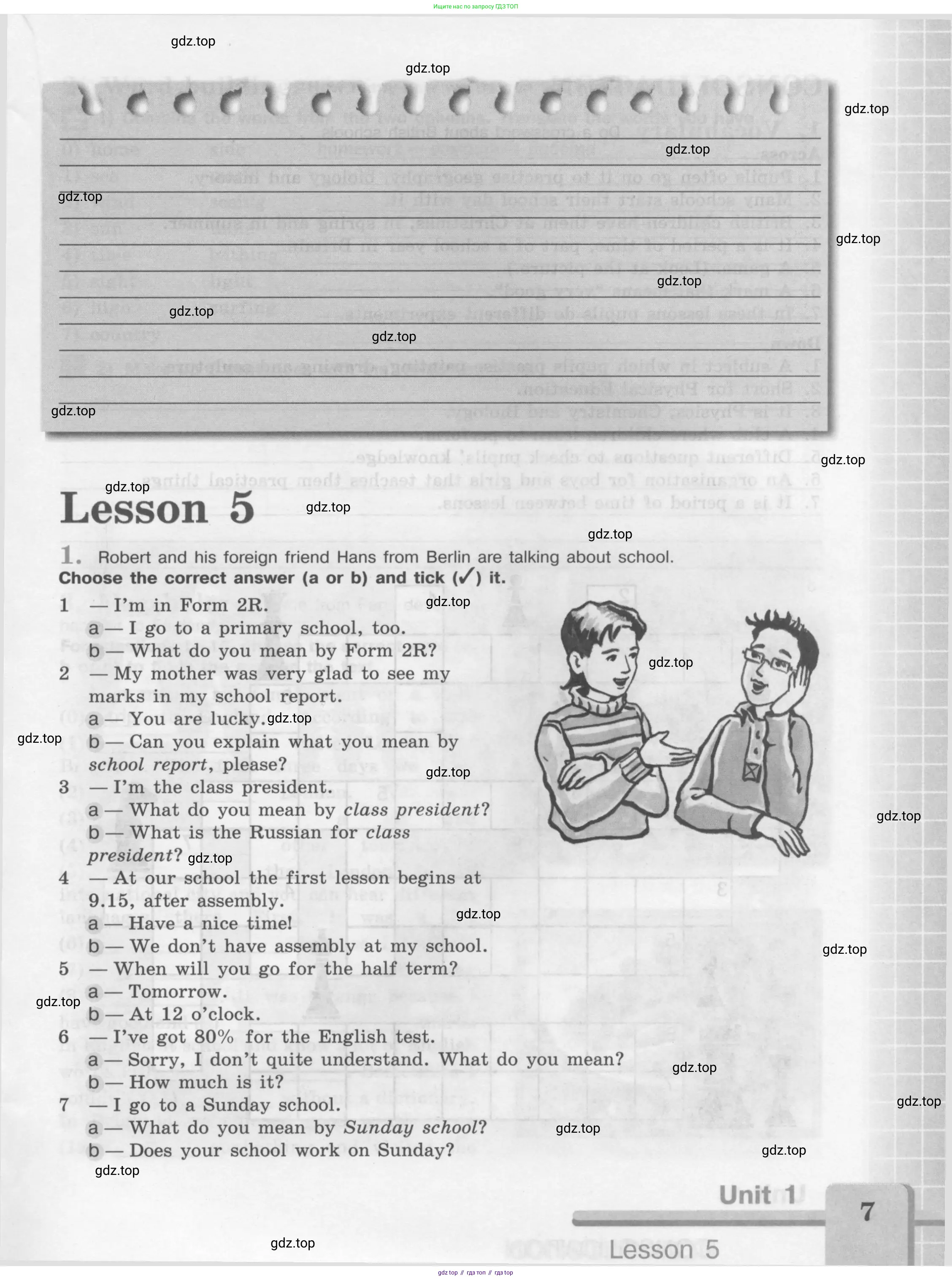 Английский язык (english), 7 класс рабочая тетрадь (activity book), авторы: Кузовлев Владимир Петрович (Kuzovlev Vladimir), Лапа Наталья Михайловна, Перегудова Эльвира Шакировна, Костина Ирина Павловна, Дуванова Ольга Викторовна, Кобец Юлия Николаевна, издательство Просвещение, Москва, 2019, страница 7