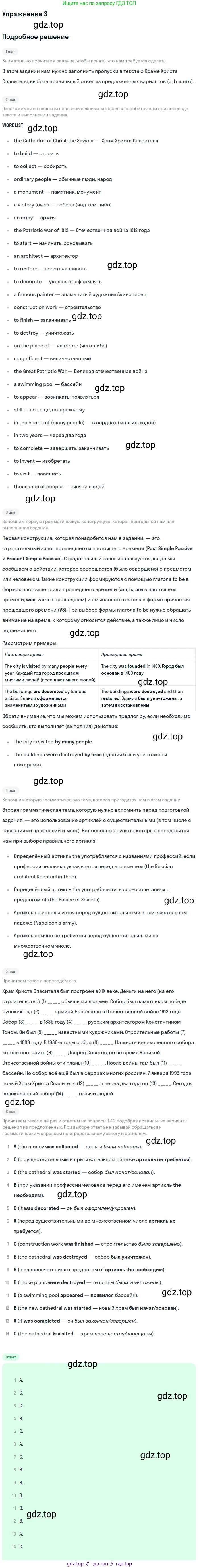 Английский язык (english), 7 класс рабочая тетрадь (activity book), авторы: Кузовлев Владимир Петрович (Kuzovlev Vladimir), Лапа Наталья Михайловна, Перегудова Эльвира Шакировна, Костина Ирина Павловна, Дуванова Ольга Викторовна, Кобец Юлия Николаевна, издательство Просвещение, Москва, 2019, страница 124, номер 3, Решение