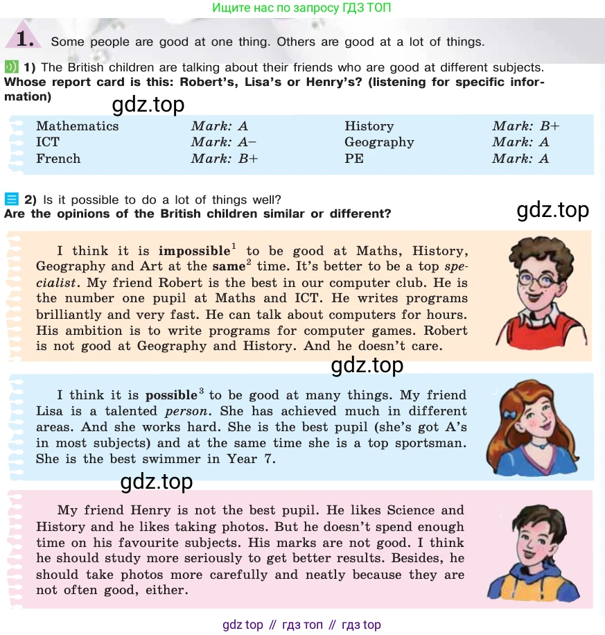 ГДЗ Английский язык (english), 7 класс Учебник (Student's book), авторы: Кузовлев Владимир Петрович (Kuzovlev Vladimir), Лапа Наталья Михайловна, Перегудова Эльвира Шакировна, Костина Ирина Павловна, Дуванова Ольга Викторовна, Кобец Юлия Николаевна, издательство Просвещение, Москва, 2019, страница 35, номер 1, Условие