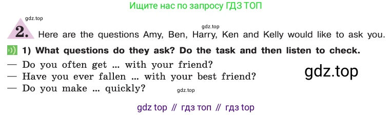 ГДЗ Английский язык (english), 7 класс Учебник (Student's book), авторы: Кузовлев Владимир Петрович (Kuzovlev Vladimir), Лапа Наталья Михайловна, Перегудова Эльвира Шакировна, Костина Ирина Павловна, Дуванова Ольга Викторовна, Кобец Юлия Николаевна, издательство Просвещение, Москва, 2019, страница 85, номер 2, Условие