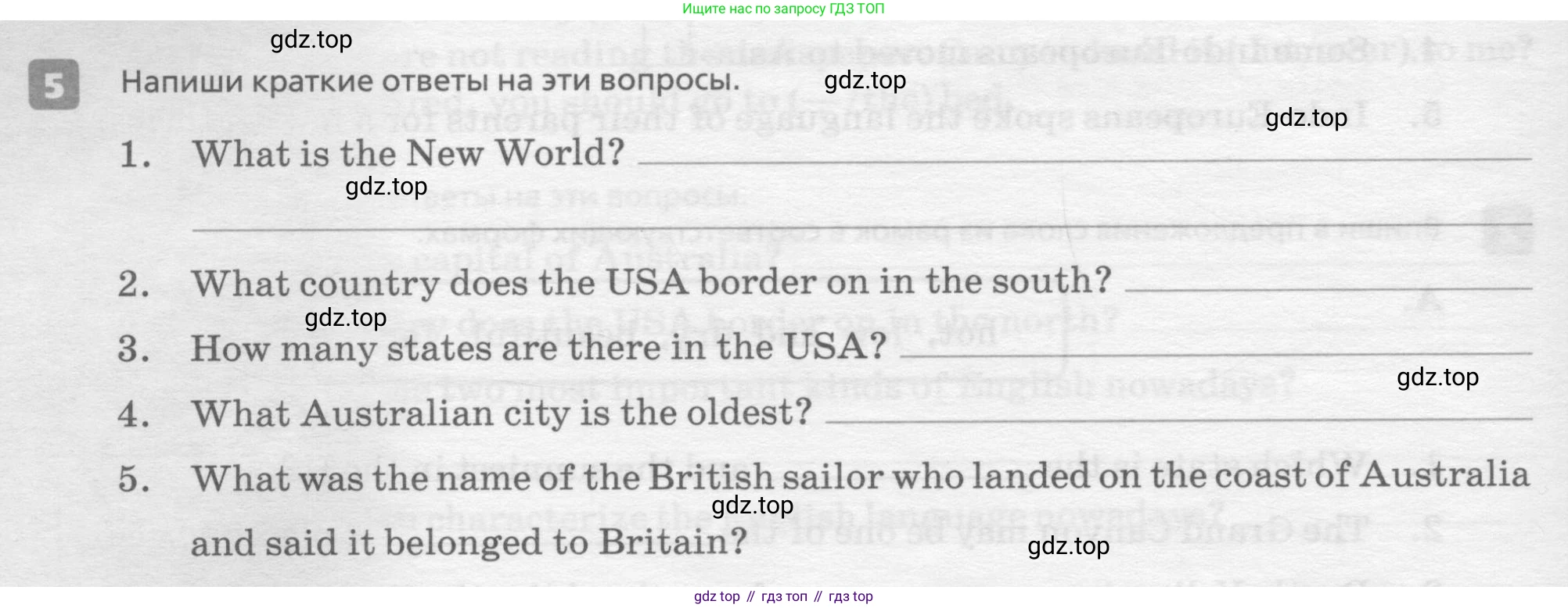 ГДЗ Английский язык (english), 7 класс Контрольные работы, авторы: Афанасьева Ольга Васильевна (Afanasyeva Olga), Михеева Ирина Владимировна (Mikheeva Irina), Баранова Ксения Михайловна (Baranova Ksenia), издательство Просвещение, Москва, 2017, белого цвета, страница 34, номер 5, Условие