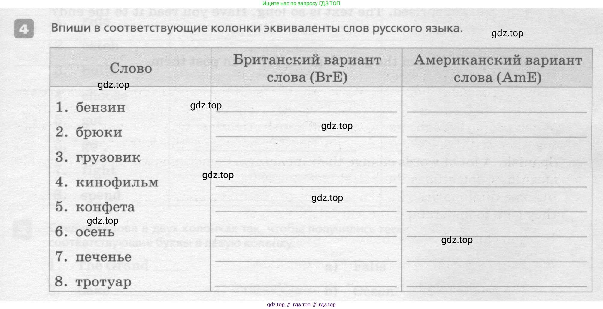ГДЗ Английский язык (english), 7 класс Контрольные работы, авторы: Афанасьева Ольга Васильевна (Afanasyeva Olga), Михеева Ирина Владимировна (Mikheeva Irina), Баранова Ксения Михайловна (Baranova Ksenia), издательство Просвещение, Москва, 2017, белого цвета, страница 19, номер 4, Условие
