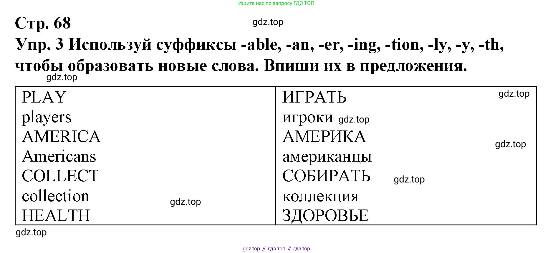 ГДЗ Английский язык (english), 7 класс Контрольные работы, авторы: Афанасьева Ольга Васильевна (Afanasyeva Olga), Михеева Ирина Владимировна (Mikheeva Irina), Баранова Ксения Михайловна (Baranova Ksenia), издательство Просвещение, Москва, 2017, белого цвета, страница 68, номер 3, Решение