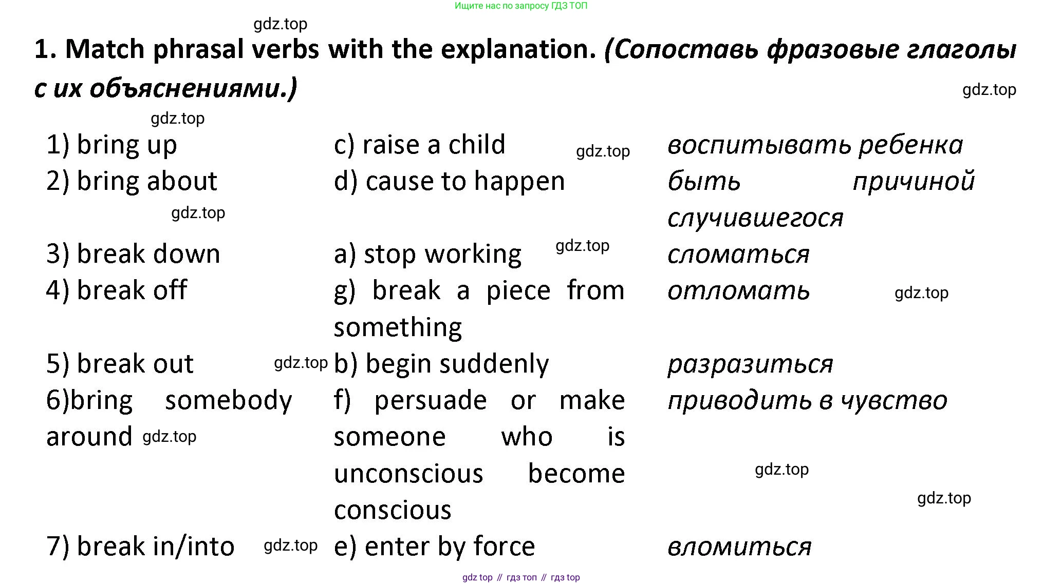 Английский язык (english), 7 класс сборник грамматических упражнений, автор: Смирнов Алексей Валерьевич, издательство Просвещение, Москва, 2023, белого цвета, страница 14, номер 1, Решение 1 (2023-2027)