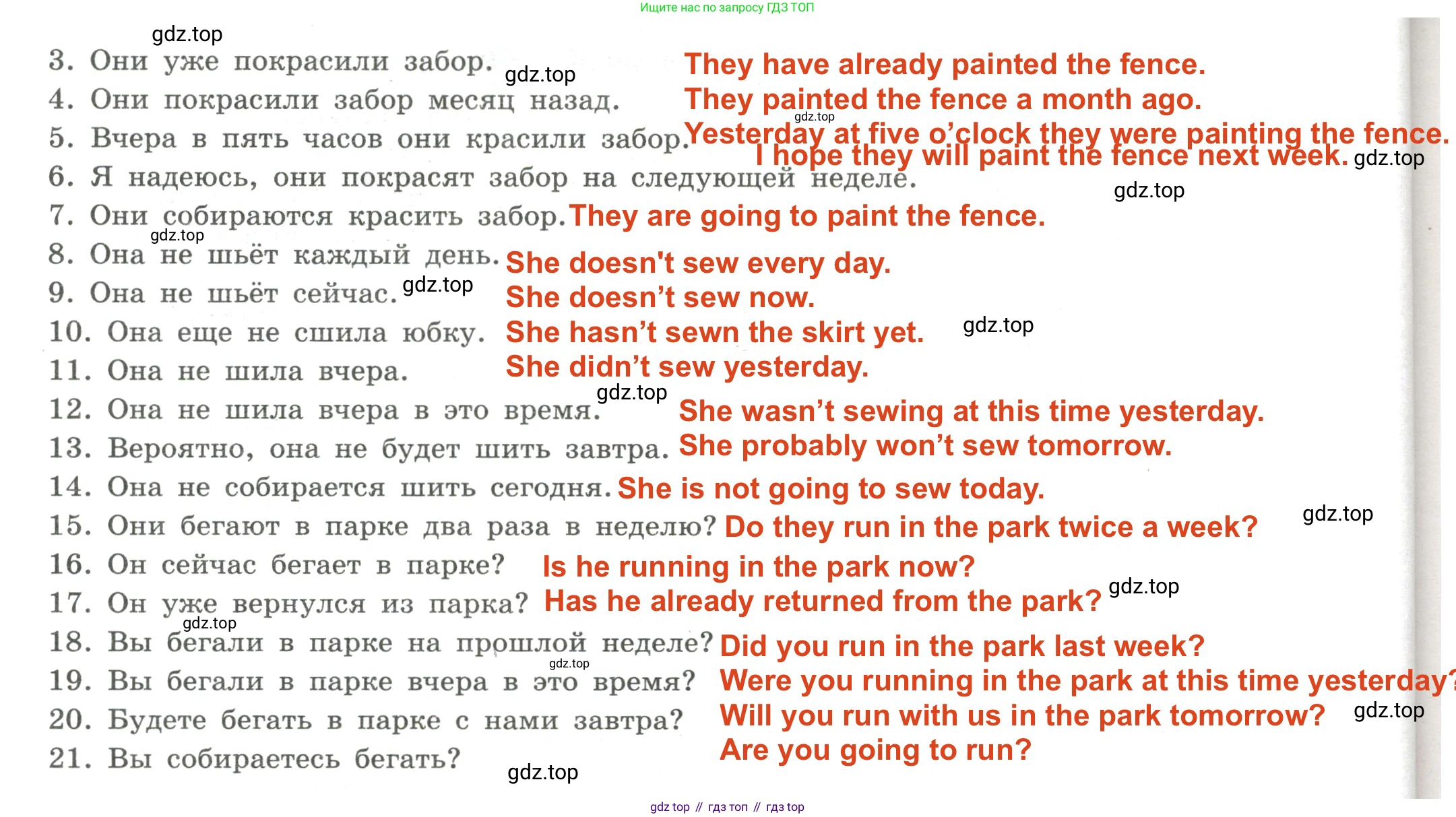 Английский язык (english), 7 класс Грамматический тренажёр, автор: Тимофеева Светлана Леонидовна, издательство Просвещение, Москва, 2023, красного цвета, страница 57, номер 1, Решение 2 (2023-2027) (продолжение 2)